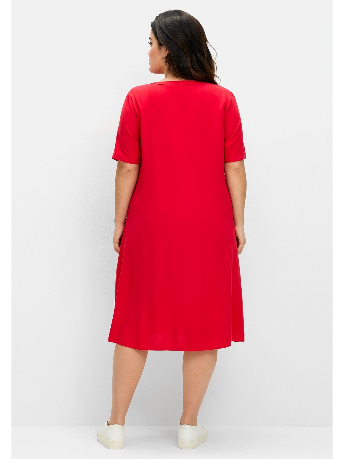Sheego Sommerkleid "Große Größen", aus leichter Viskose, in A-Linie günstig online kaufen