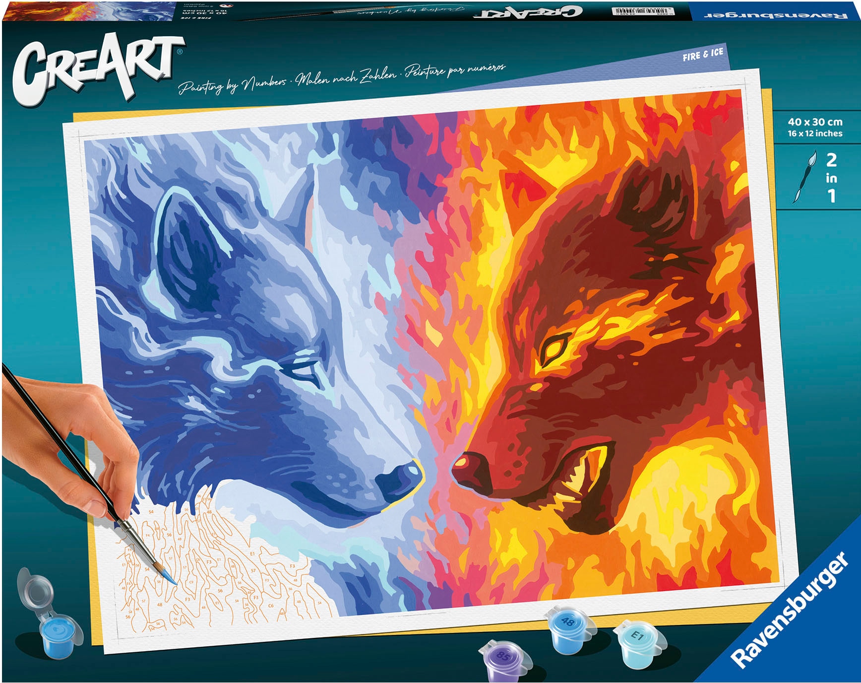 Ravensburger Malen nach Zahlen »CreArt, Fire & Ice«, Made in Europe, FSC® - schützt Wald - weltweit