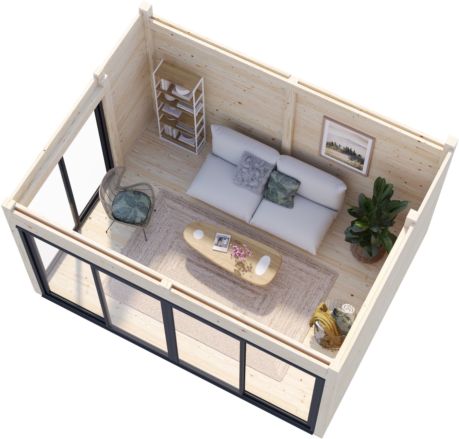Palmako Holzpavillon »Serena 12,6 m² Set 1 Slide Plus« BxTxH: 420x320x250 cm