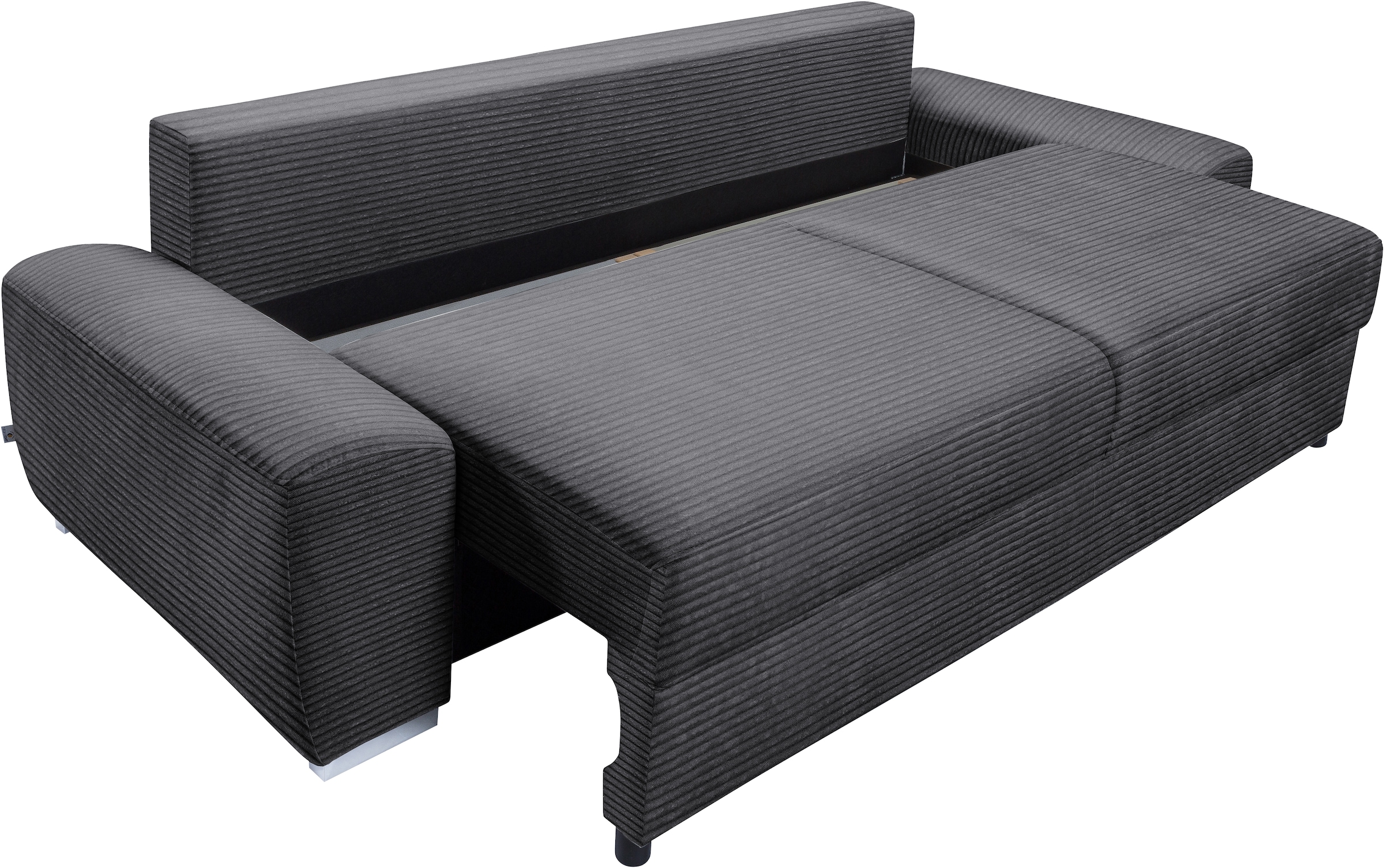 exxpo - sofa fashion 2-Sitzer »SOLSBURY, Sofa, Schlafsofa«, inkl. Federkern-Polsterung, Bettfunktion und Stauraum, in Cord