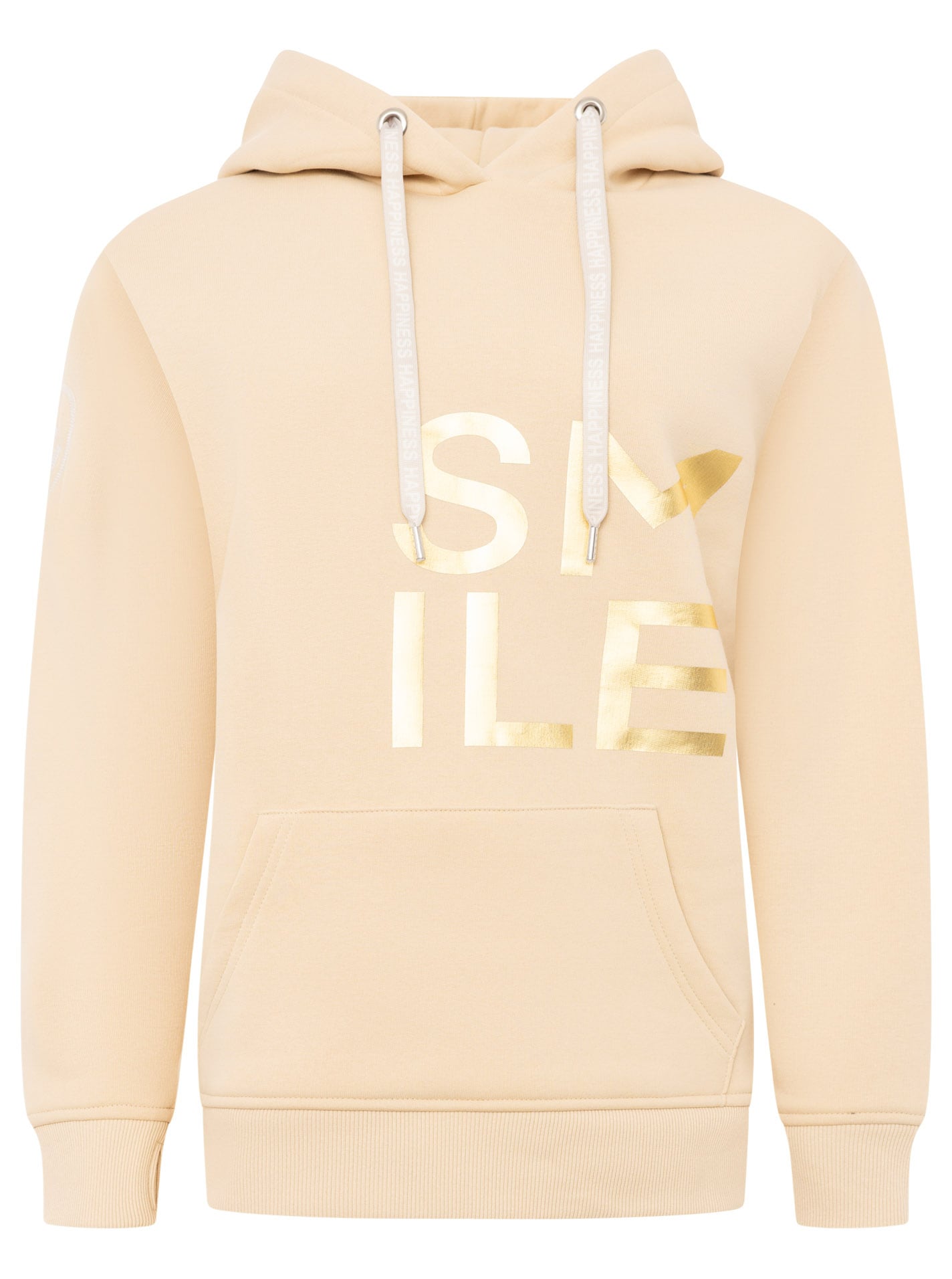 Zwillingsherz Hoodie »"Alissa Shiny"«, glänzender Print, Daumenloch, Kordel, gesticktes Herz am Ärmel
