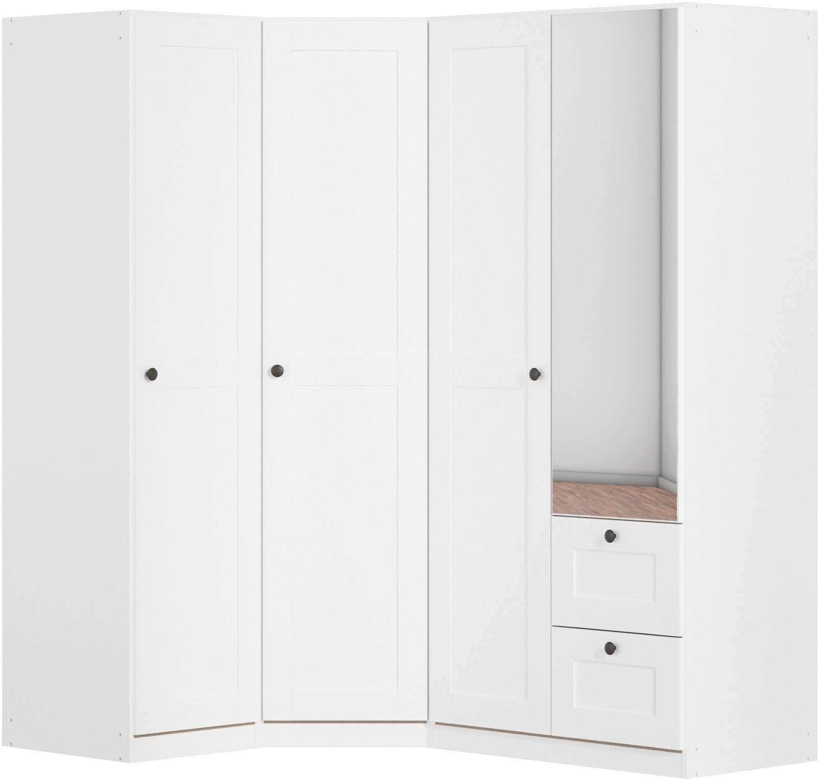 OTTO home Schrank-Set "Mehrzweckschrank Aktenschrank Möbel Mietswohnung Schlafzimmer YLVA" Set, Schenkelmaß: 131x176 cm, Höhe 197 cm, 3 Stk. tlg.