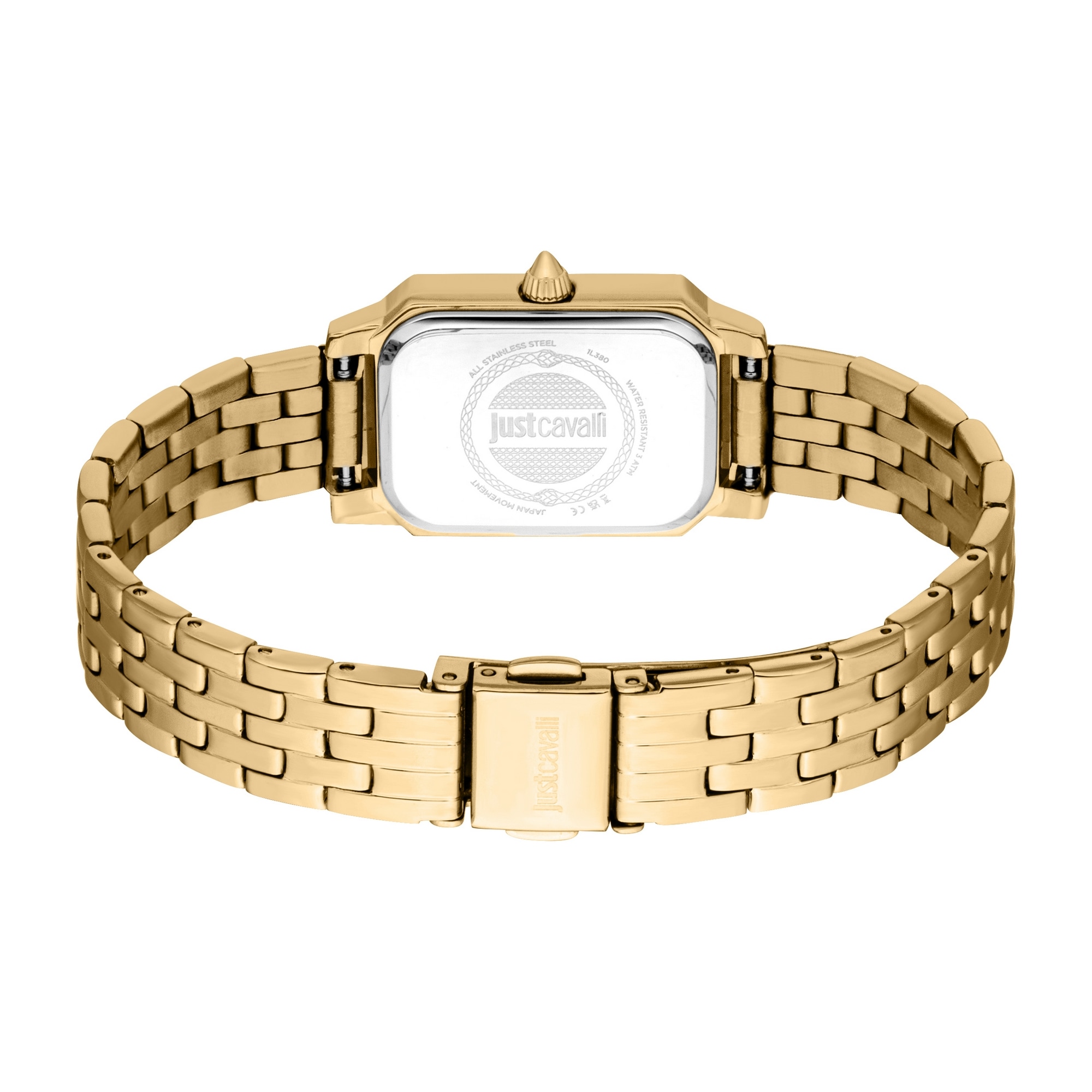 Just Cavalli Time Quarzuhr »Core« Armbanduhr, Damenuhr, Edelstahlarmband, analog, Kristallsteine