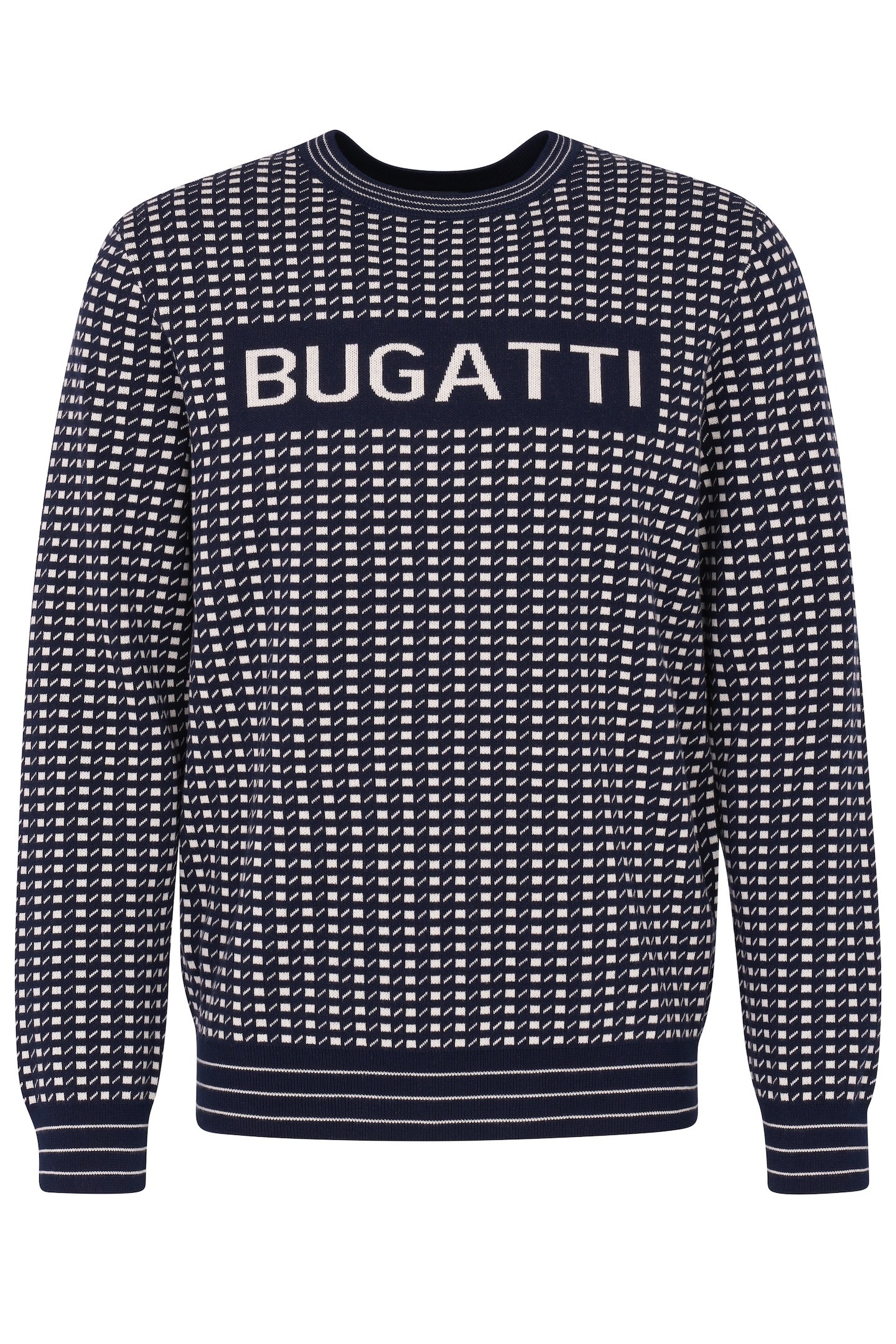 bugatti Strickpullover, mit präsentem Logo-Print