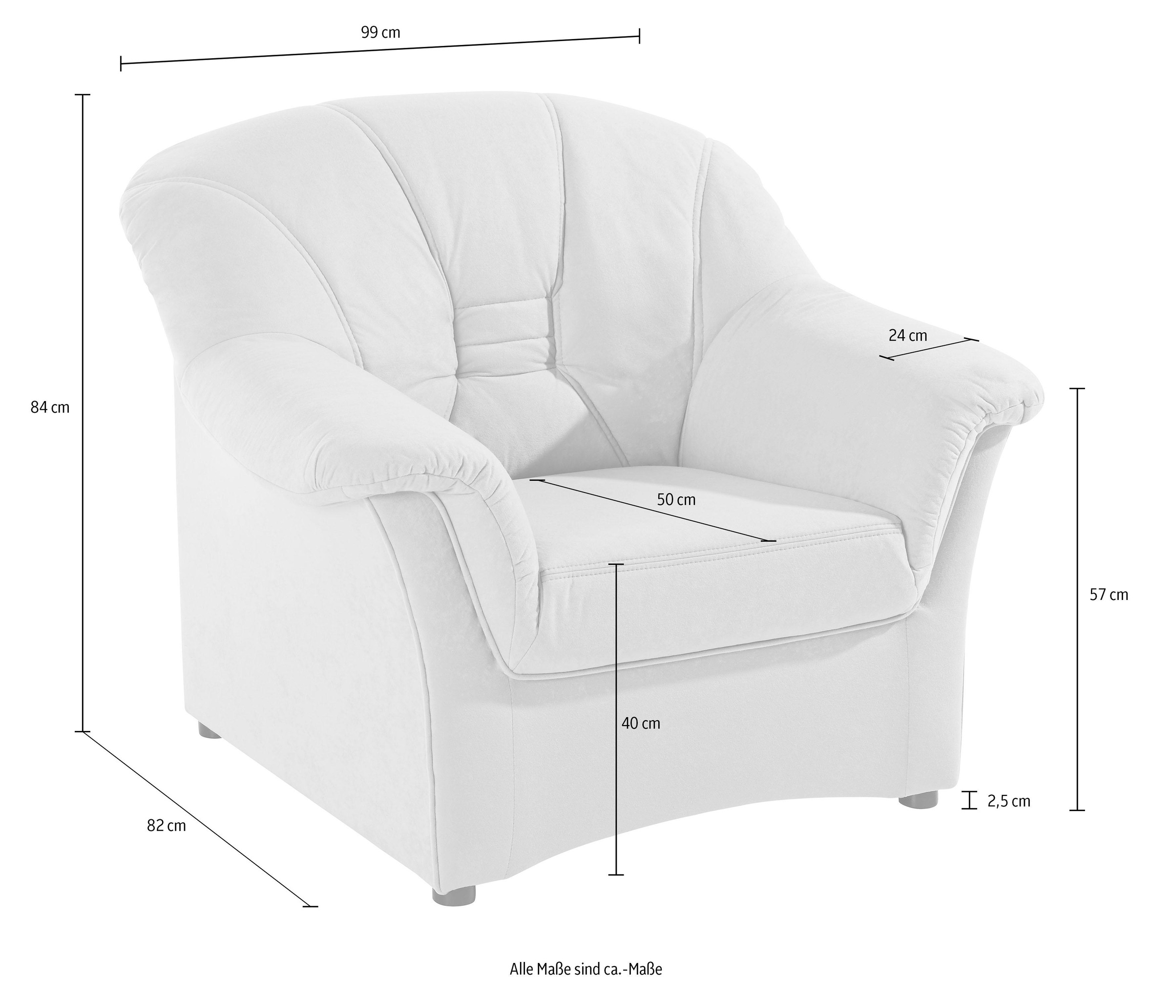 DOMO collection Sessel »Elva«, wahlweise mit Federkern
