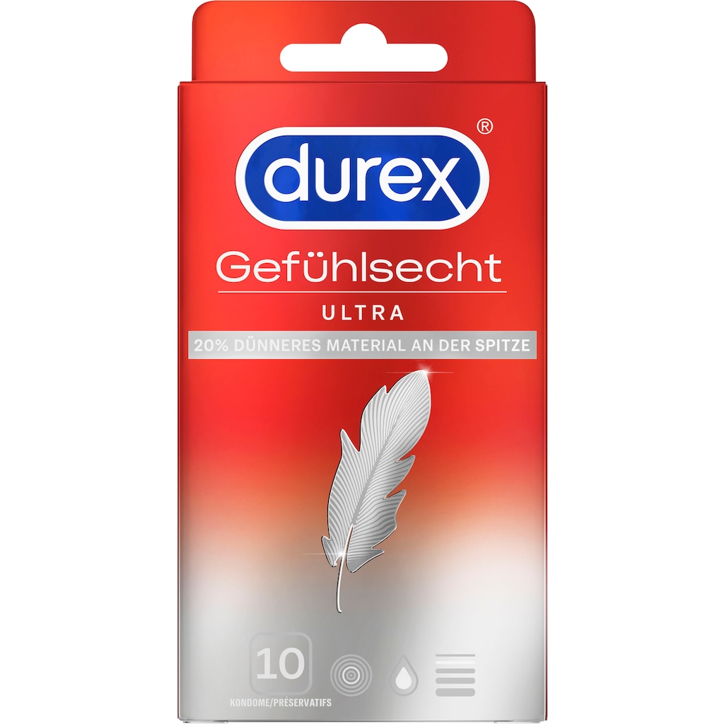 durex Kondome »Gefühlsecht Ultra«, (Packung, 10 St.)