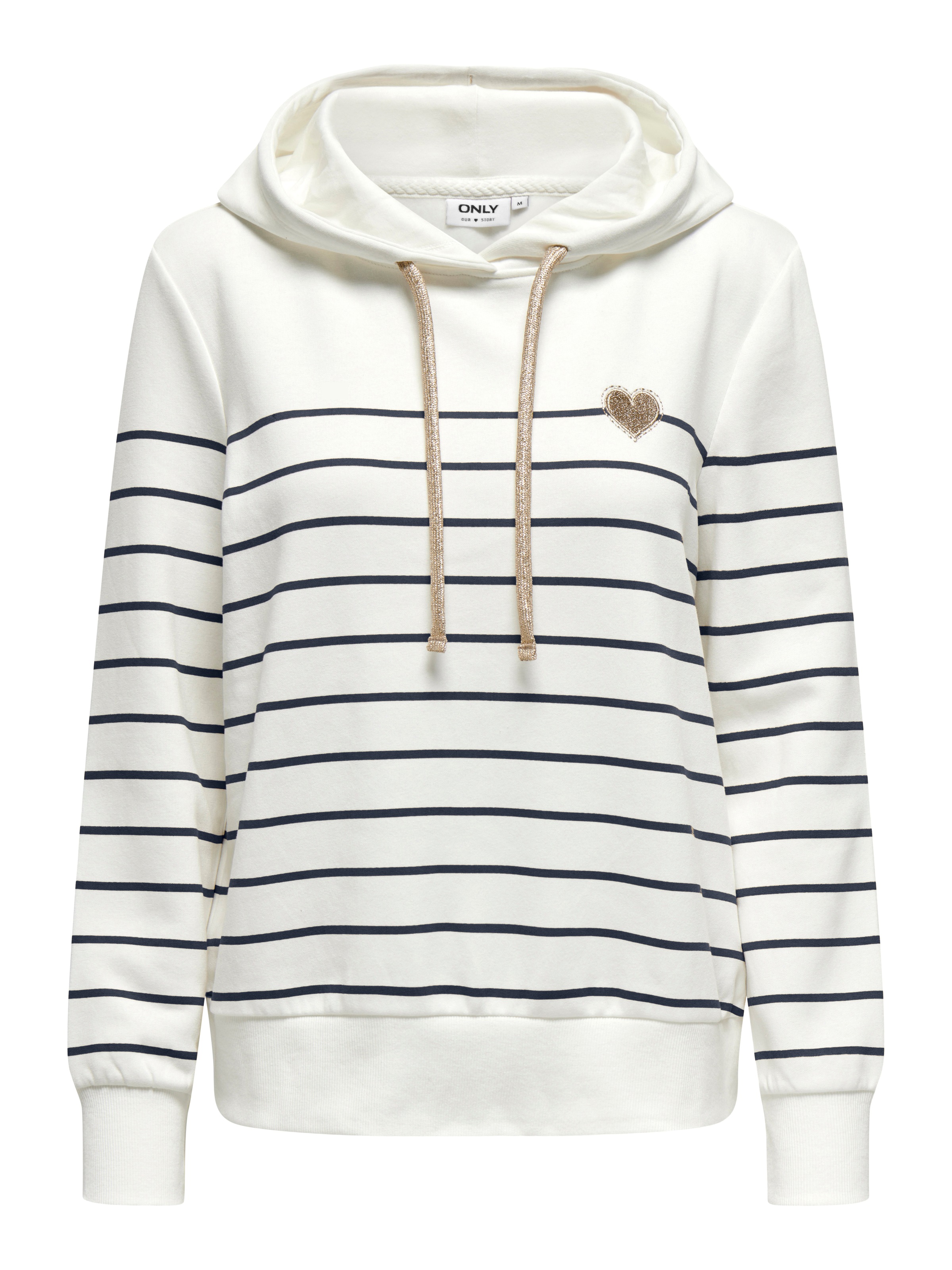 ONLY Kapuzensweatshirt »ONLADELLE L/S STRIPE HOOD SWT«
