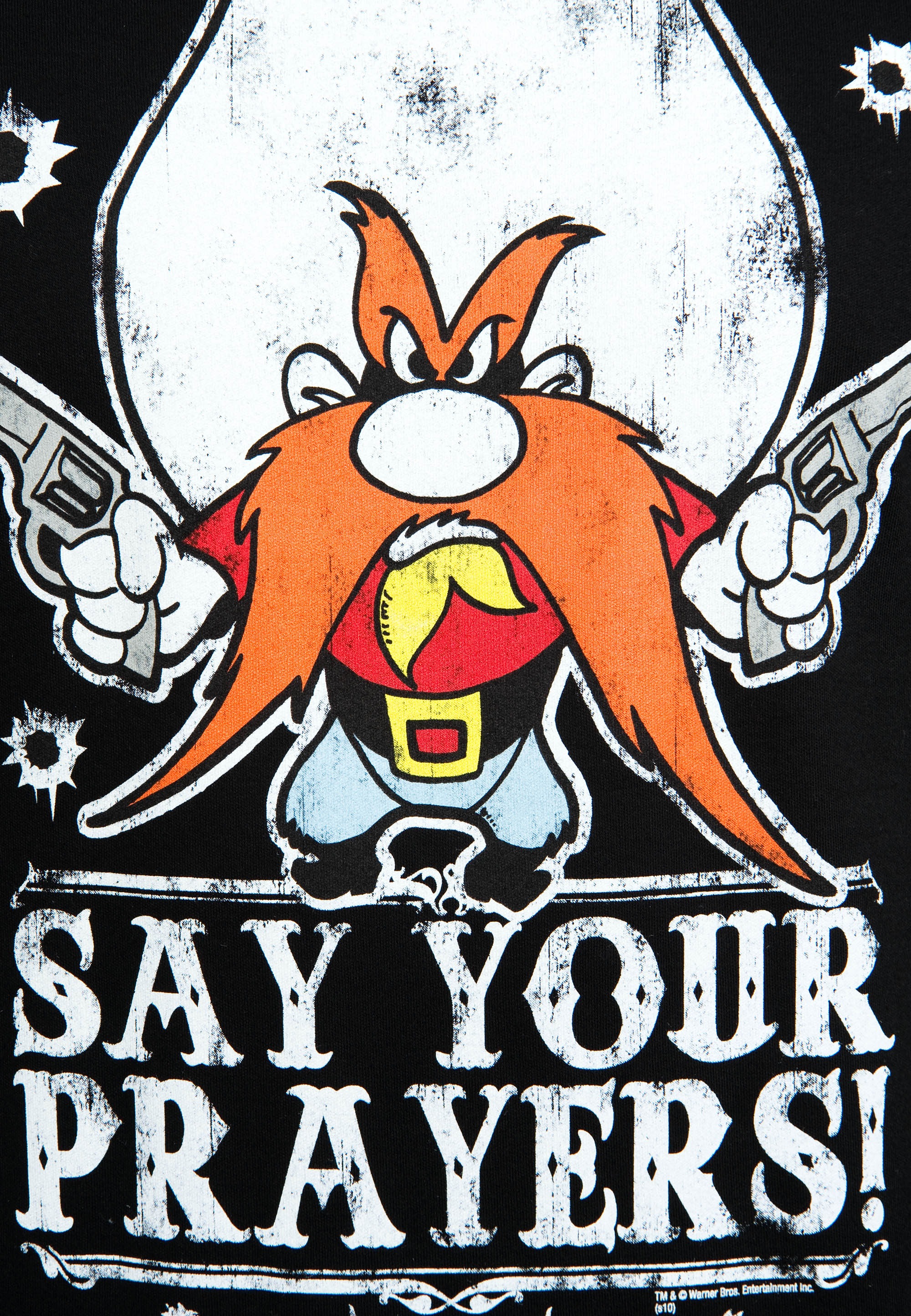 LOGOSHIRT T-Shirt »Looney Tunes - kaufen Prayer«, mit Retro- coolem | Sam Yosemite Print - ▷ BAUR