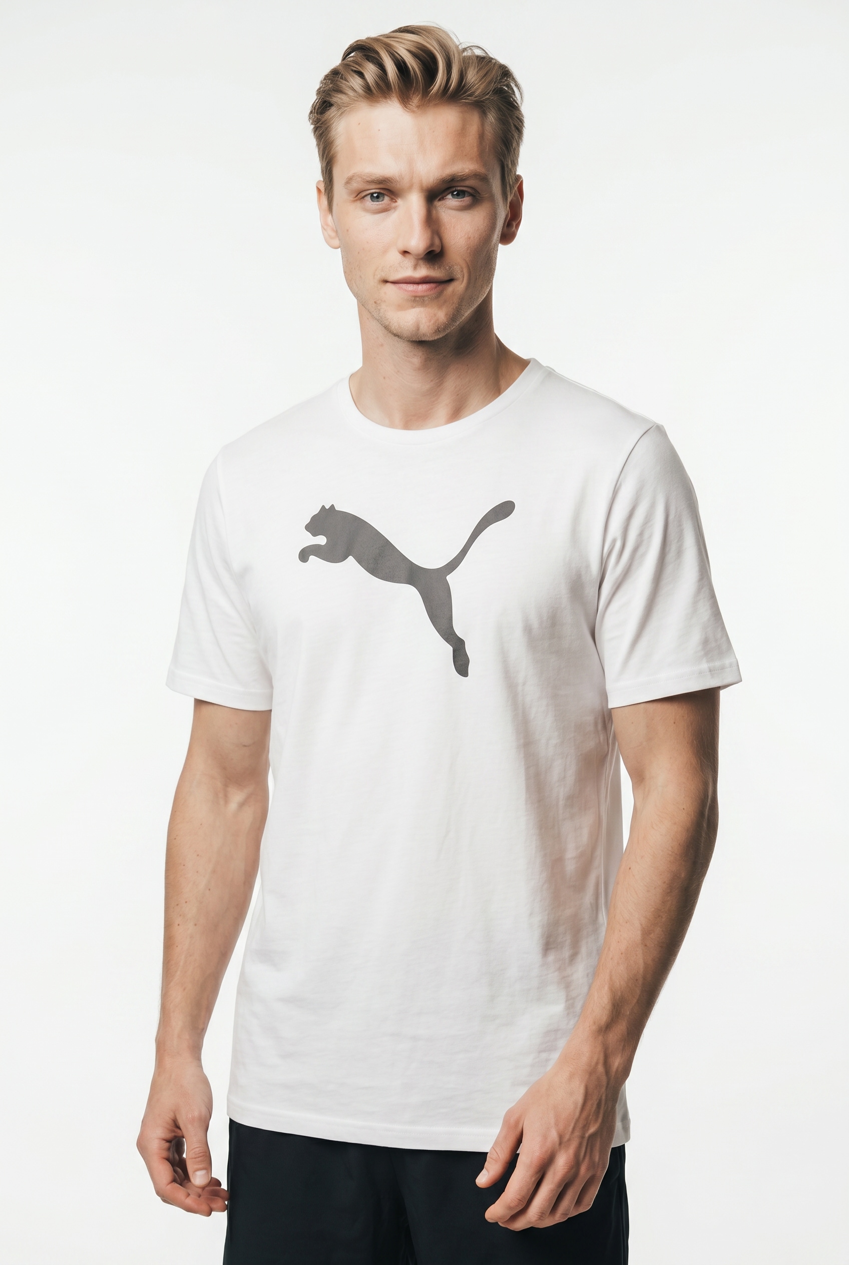 PUMA Fußballtrikot "TEAMRISE LOGO JERSEY COTTON" für Fußball, Kurzarm, sportlicher Stil, aus Baumwolle