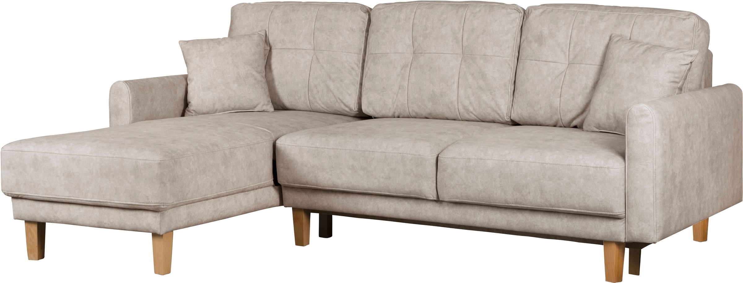 Home affaire Ecksofa »TRIPLO optionale Schlafsofa mit Bettkasten, Maße B/T/H: 234/164/89 cm«, L-Form wahlweise mit Bettfunktion - Liegefläche 132x210 cm