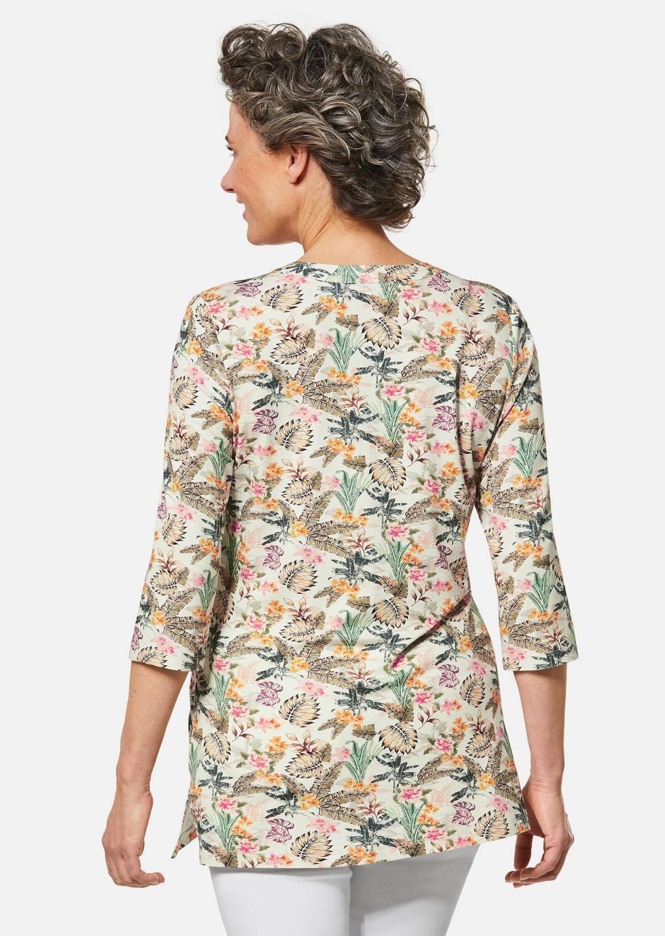GOLDNER Print-Shirt »Drucktunika-Shirt Figurschmeichelndes Drucktunika-Shirt«