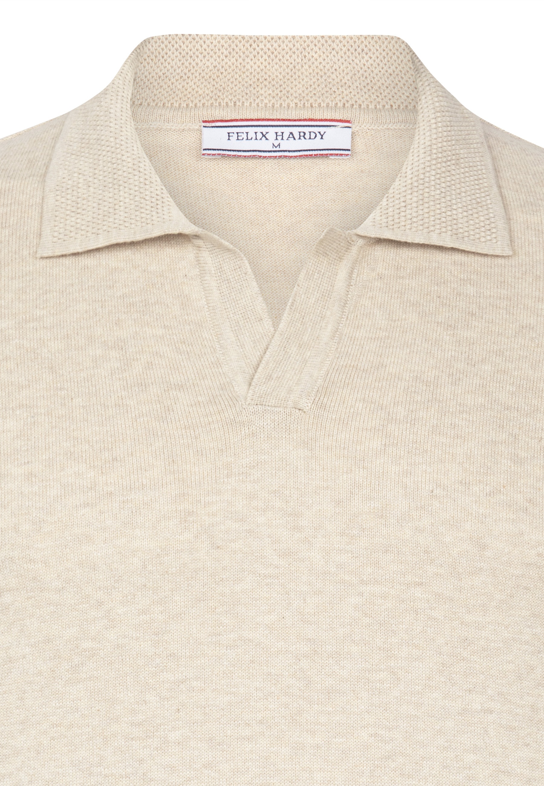 Felix Hardy Polo Collar Sweater Beige/Bordeaux Size M 2