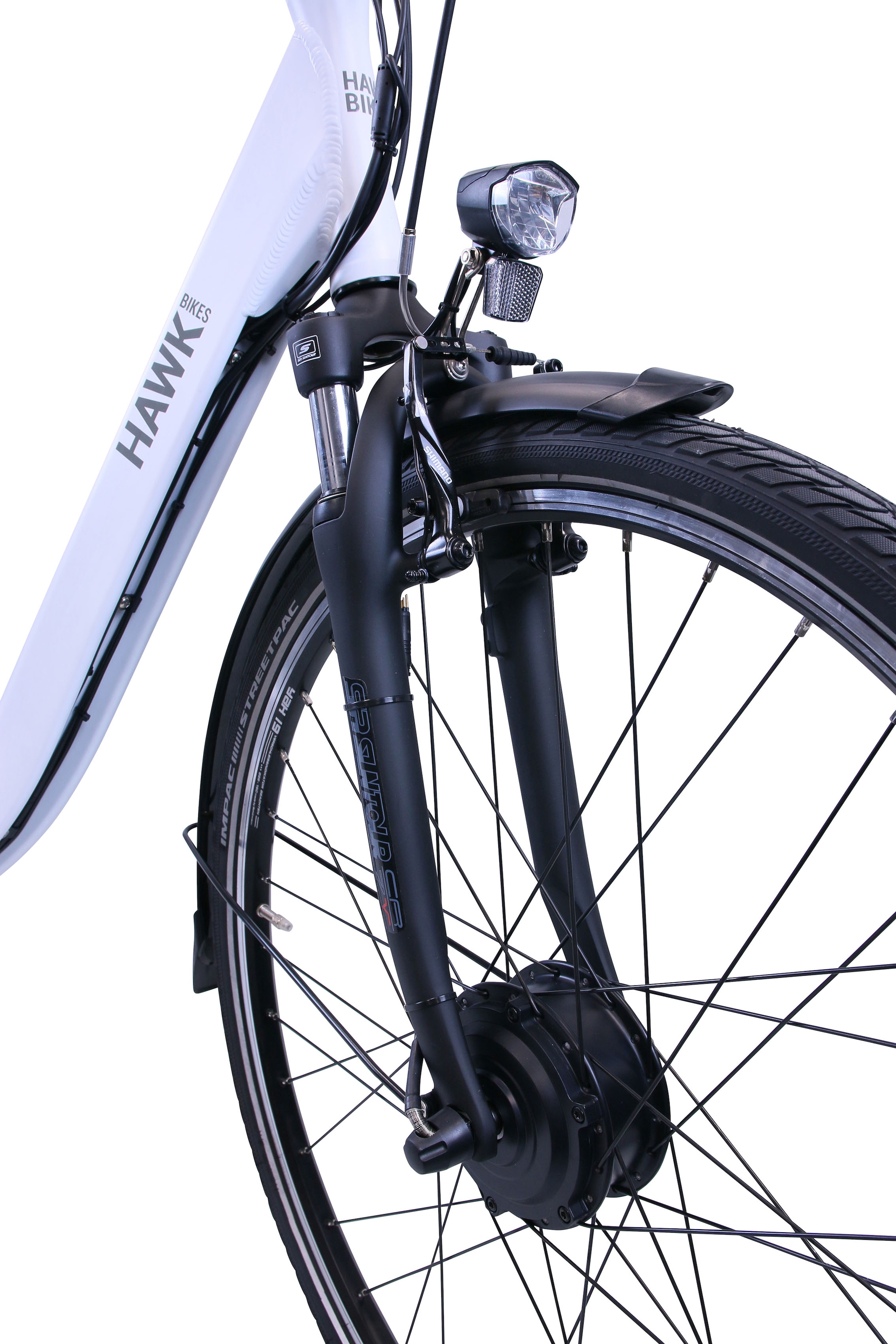 HAWK Bikes E-Bike »HAWK eCity Wave«, 7 Gang, Shimano, Nexus 7-Gang, Frontmotor 250 W, Pedelec, Elektrofahrrad für Damen u. Herren, Cityrad