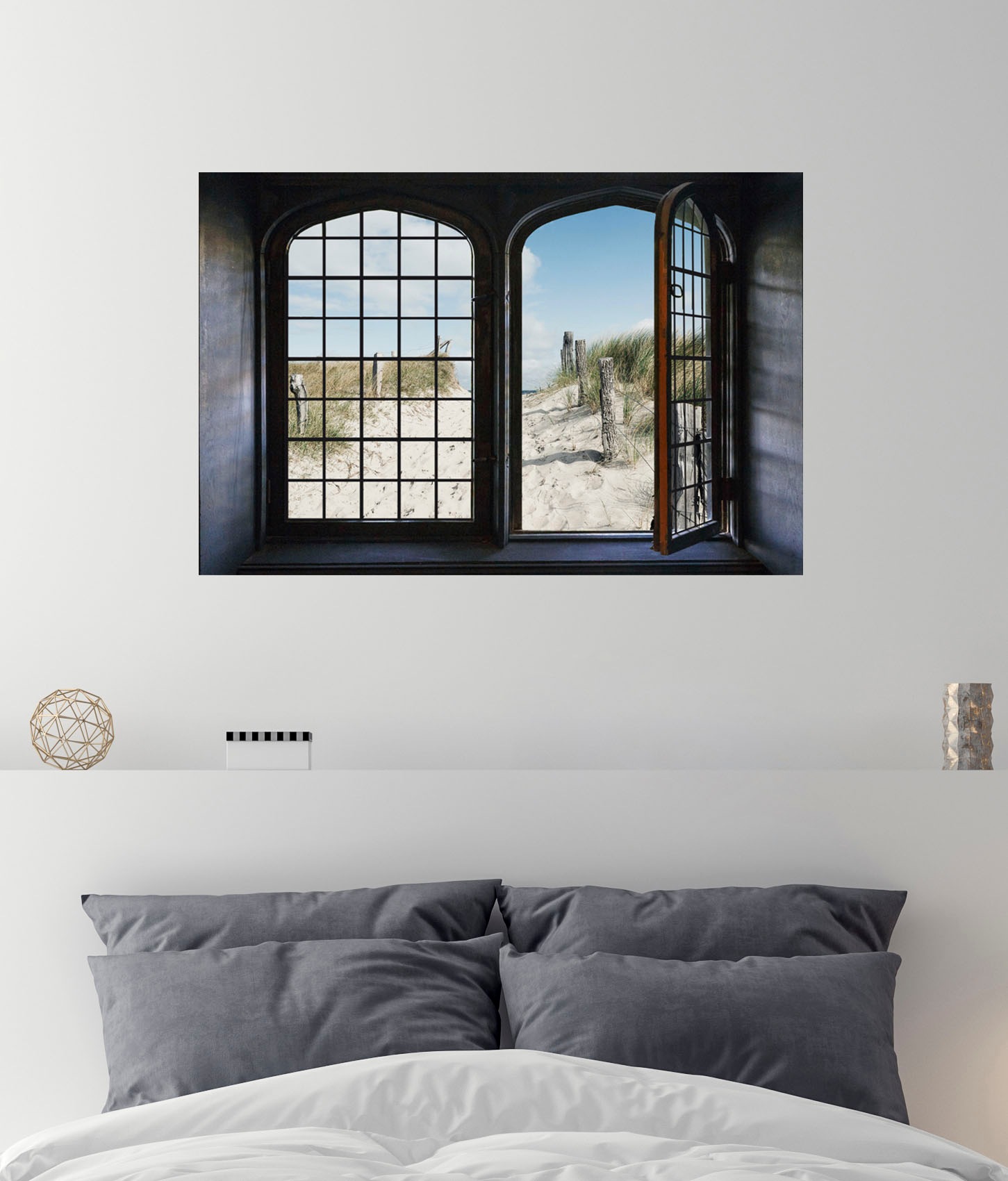 queence Wandsticker »Düne«, Wandsticker, Wandbild, selbstklebend, 3D, Fenster