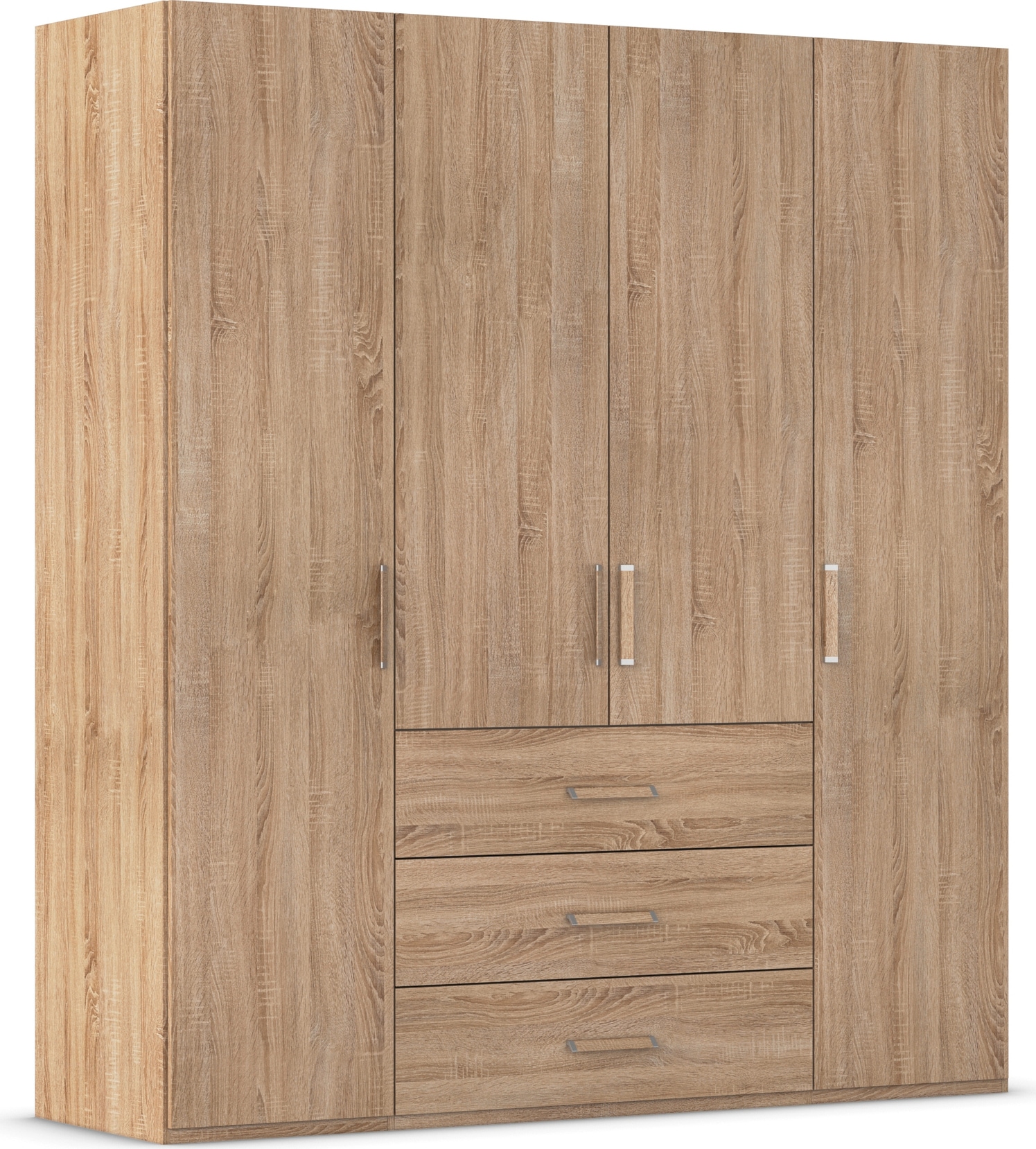 rauch Drehtürenschrank "Kleiderschrank Schrank Garderobe Schlafzimmerschrank EVELYN" in 2 Höhen 197 oder 210 cm erhältlich, inkl. SOFT-CLOSE-FUNKTION, in elegantem Stil mit Schubladen 3 Breiten und 2 Höhen MADE IN GERMANY