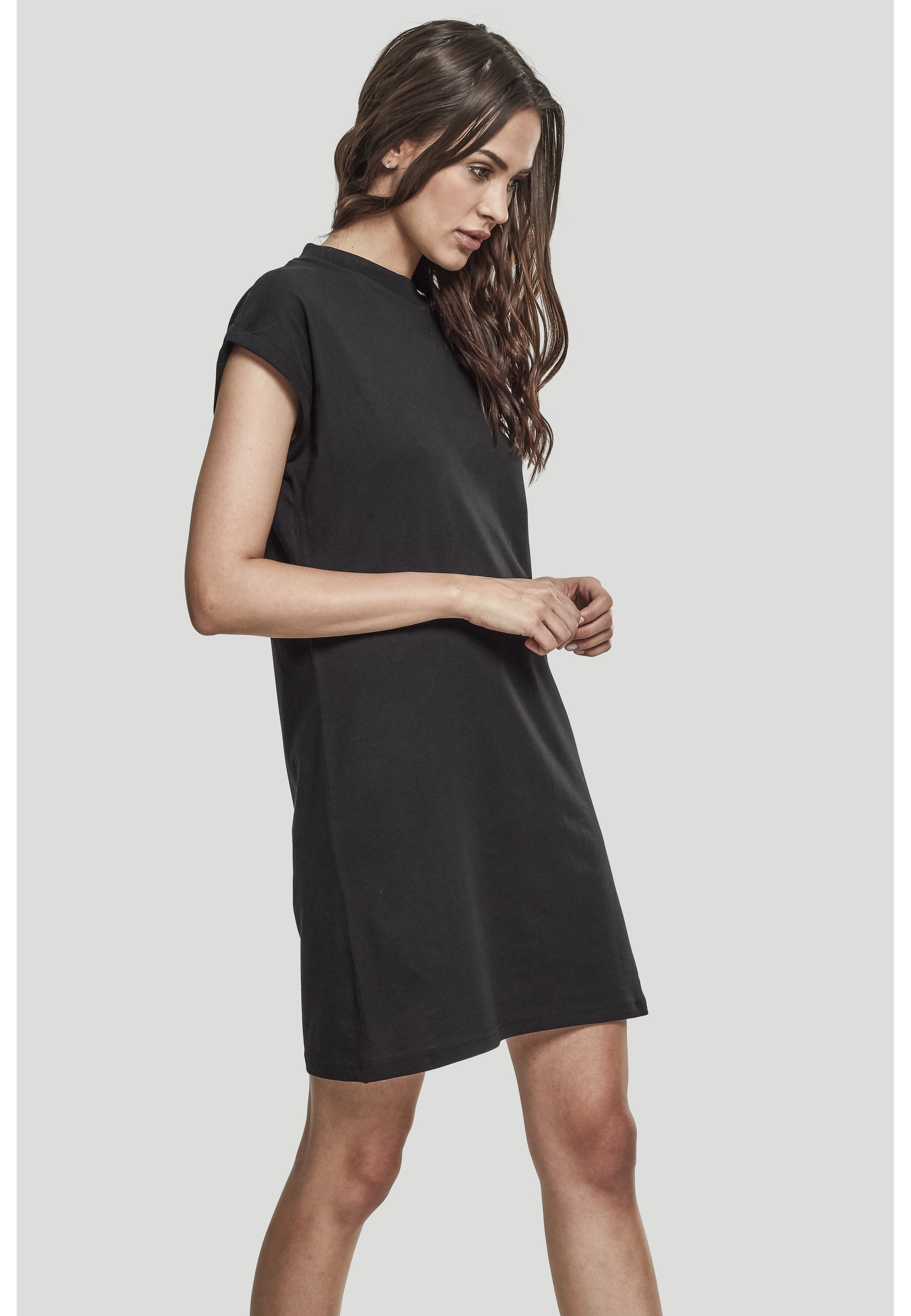 URBAN CLASSICS Shirtkleid »Urban Classics Damen Ladies Turtle Extended Shoulder Dress« 1 Stk. tlg.