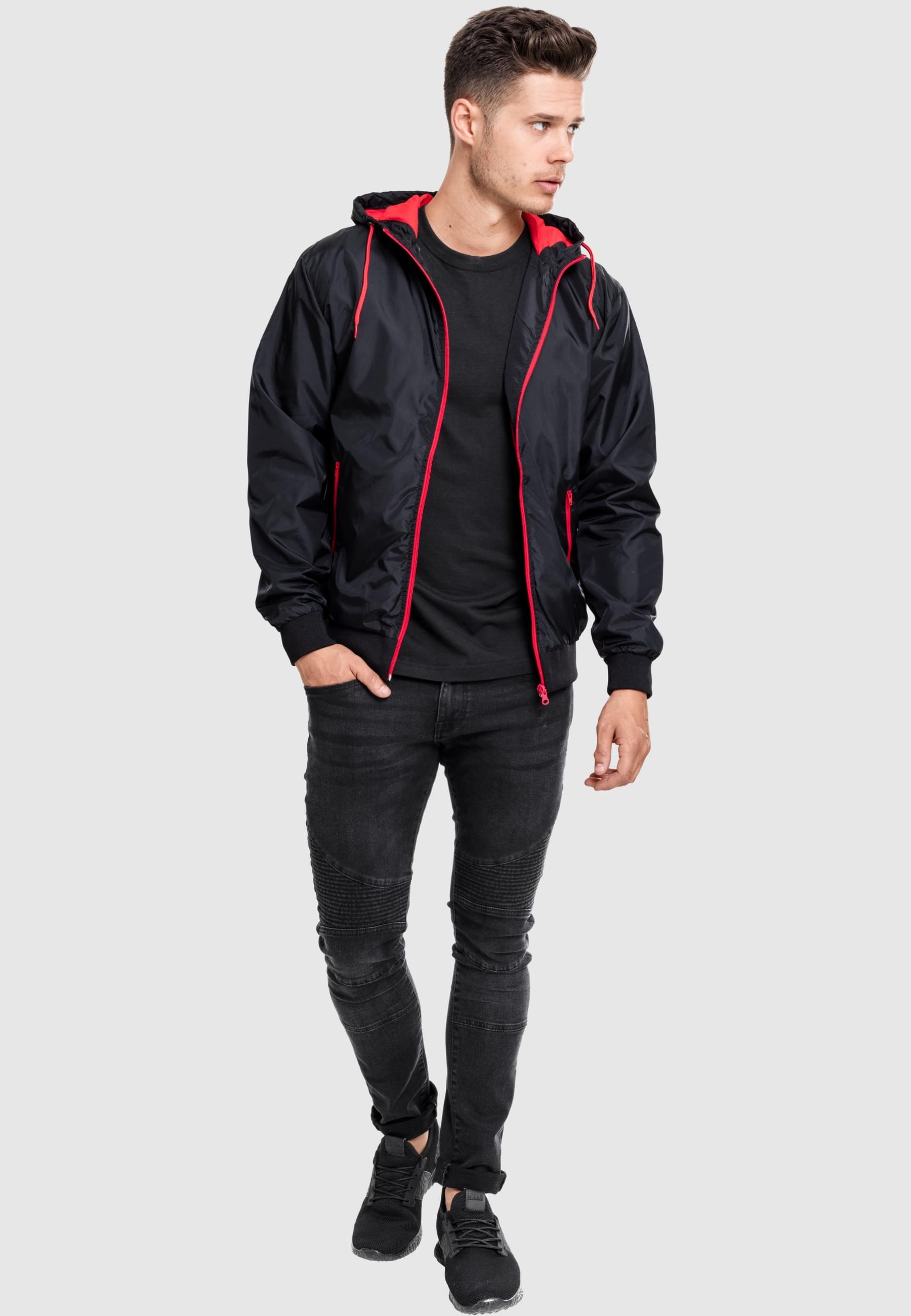 URBAN CLASSICS Windbreaker »Urban Classics Herren Contrast Windrunner«, (1 St.), mit Kapuze