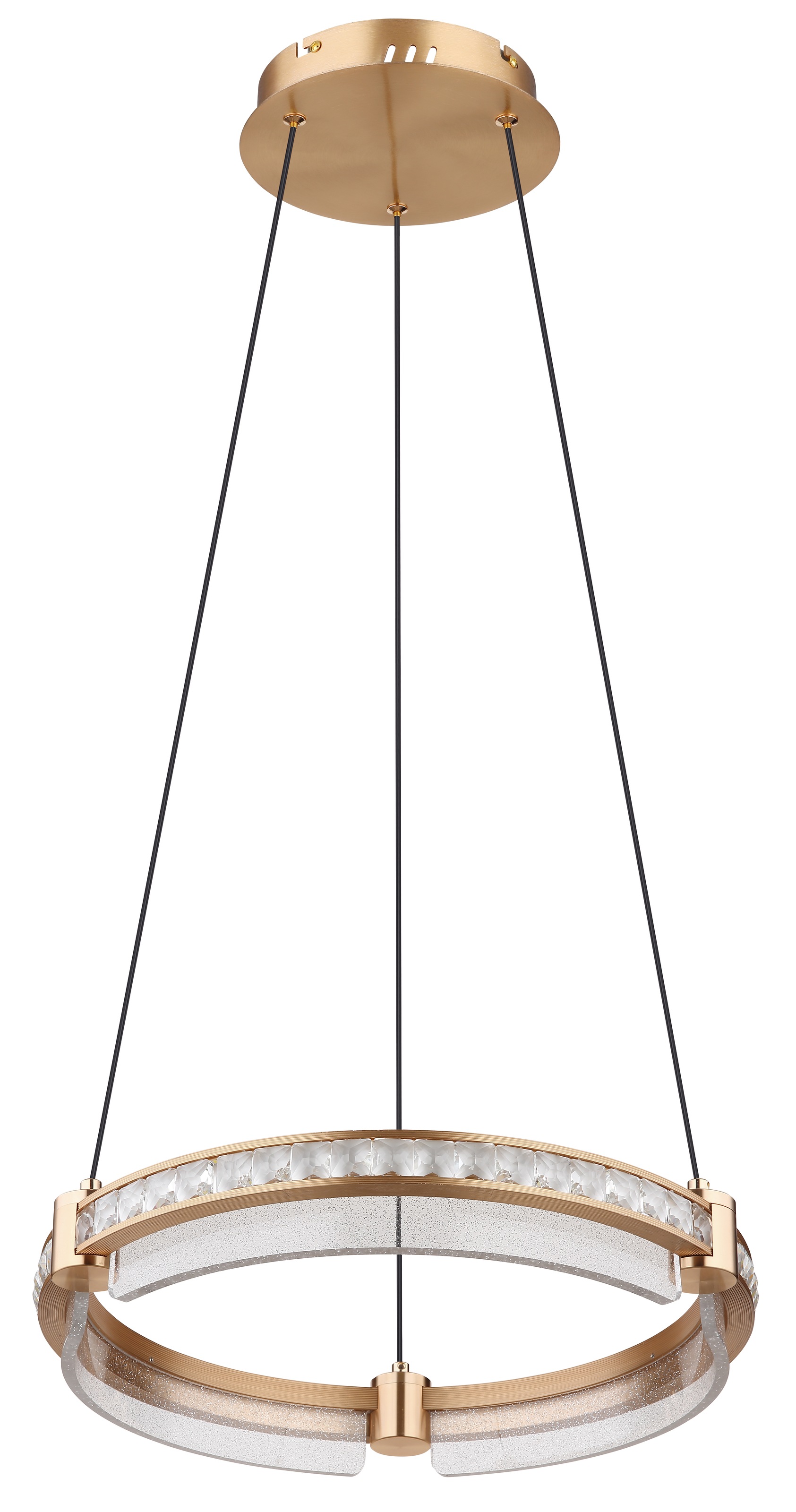 GLOBO LIGHTING Hängeleuchte »BLONDIE« LED-Modul 1 Stk. Hängeleuchte Gold, Kristalle/Acryl klar, dimmbar, LED 36W