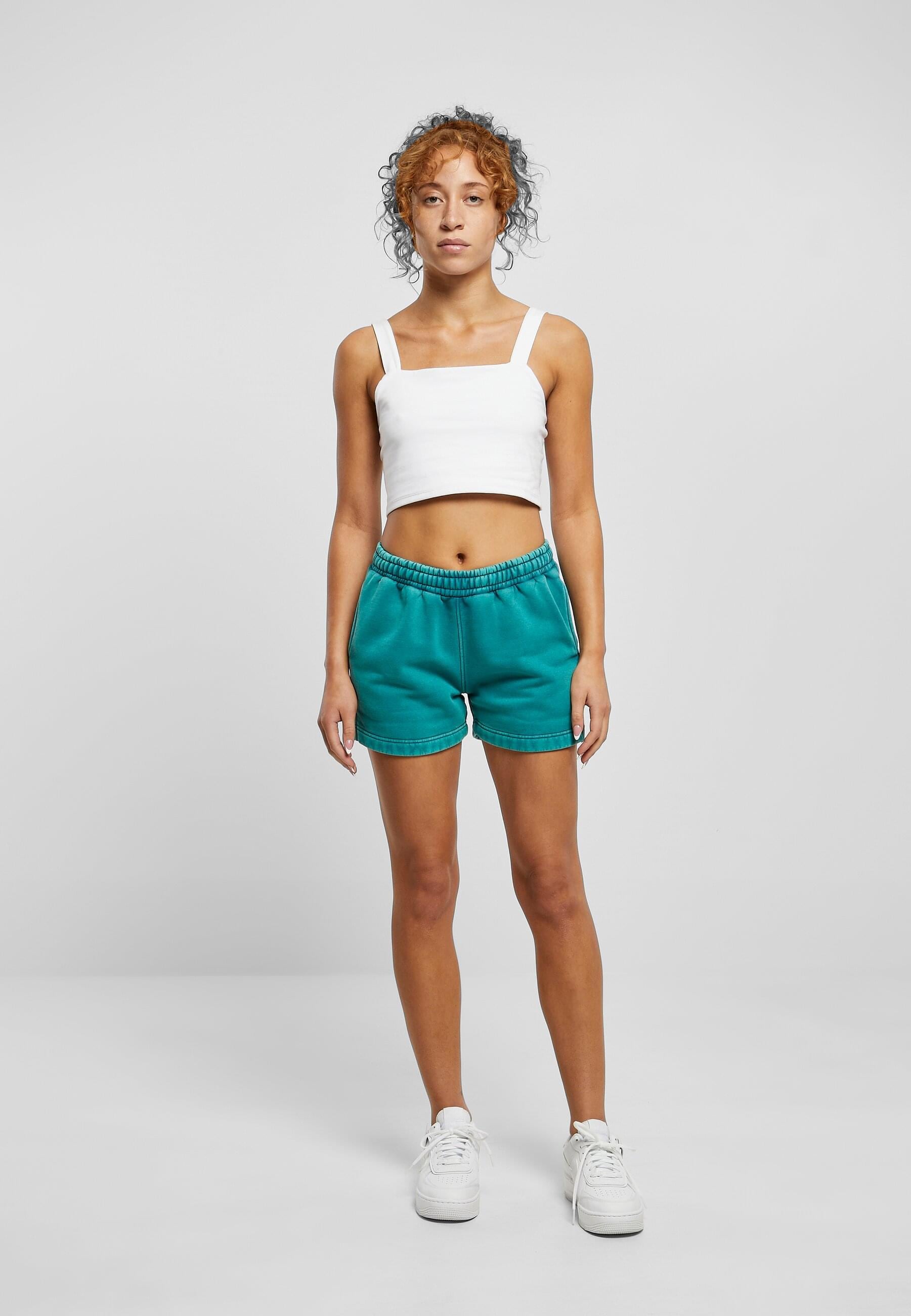 URBAN CLASSICS Sweatshorts »Urban Classics Damen Ladies Stone Washed Shorts«, (1 tlg.)