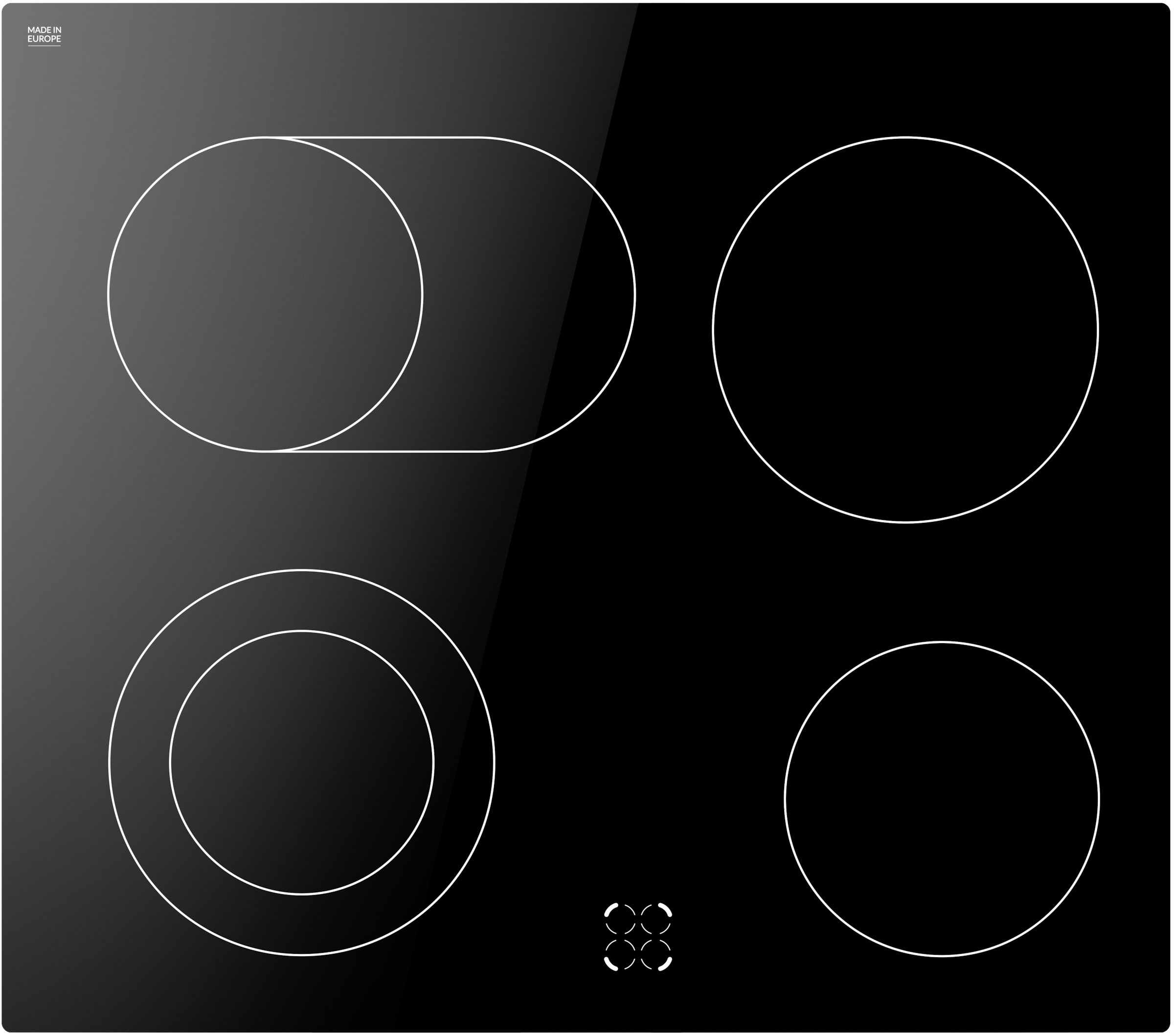 Amica Elektro-Herd-Set »EHC 933 333 S« Sicher kochen, bester Überblick – Reinigung im Handumdrehen