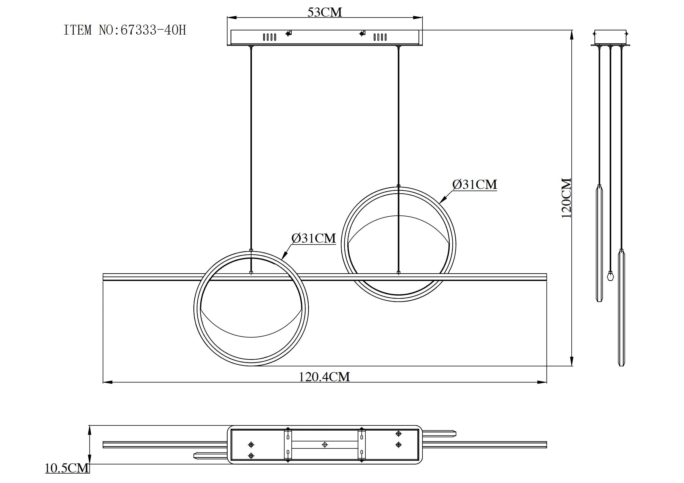 GLOBO LIGHTING Hängeleuchte »UMBRA« LED-Modul 1 Stk. warmweiß - kaltweiß Hängelampe Esszimmer-Leuchte Esstischleuchte Wohnzimmer