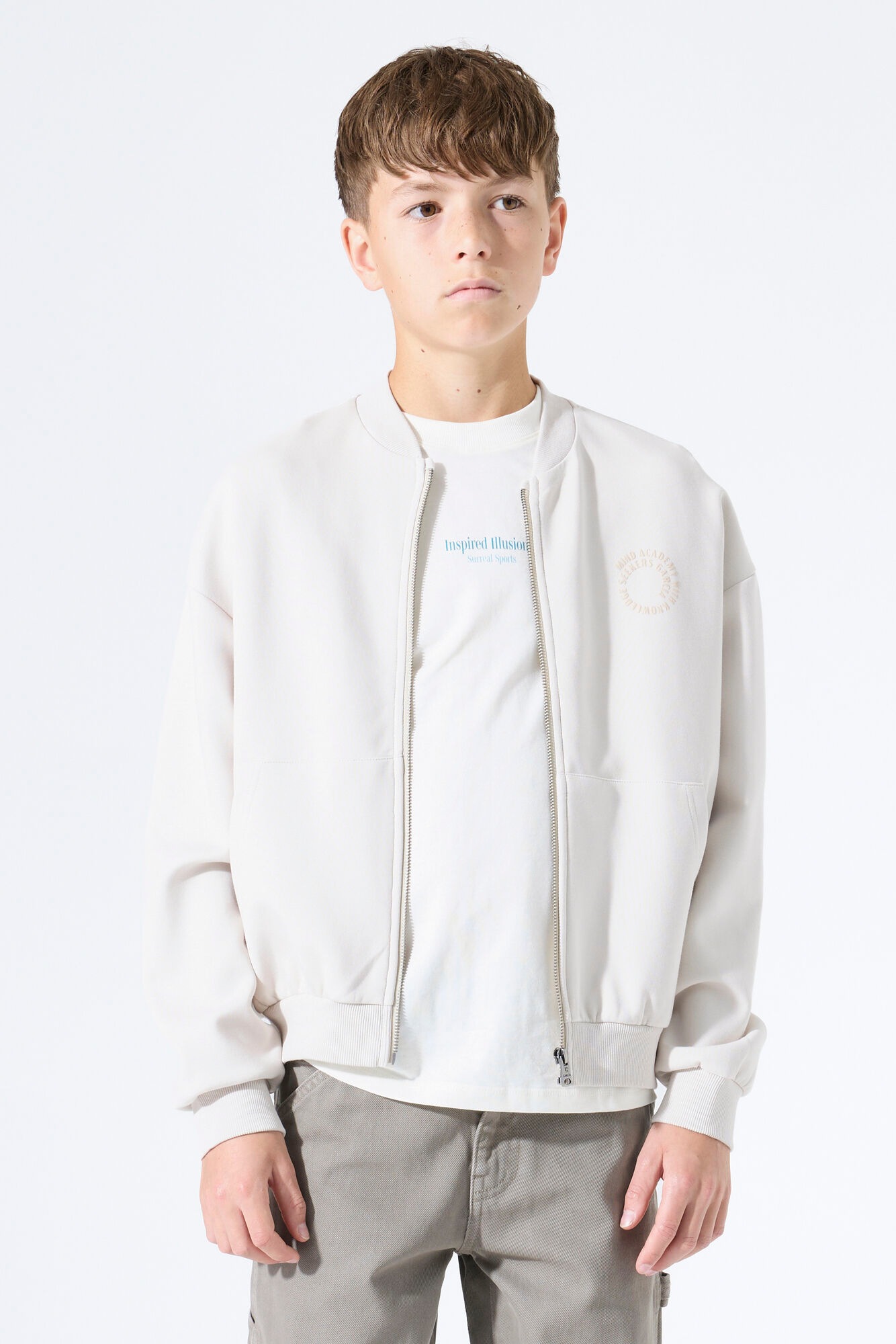 GARCIA Jungen Sweatjackemoonbeam, Gr. 140, unifarben, Sweatware, Obermaterial: 69% Baumwolle, 21% Polyester, 10% Elasthan, Sweatjacken, Blouson mit