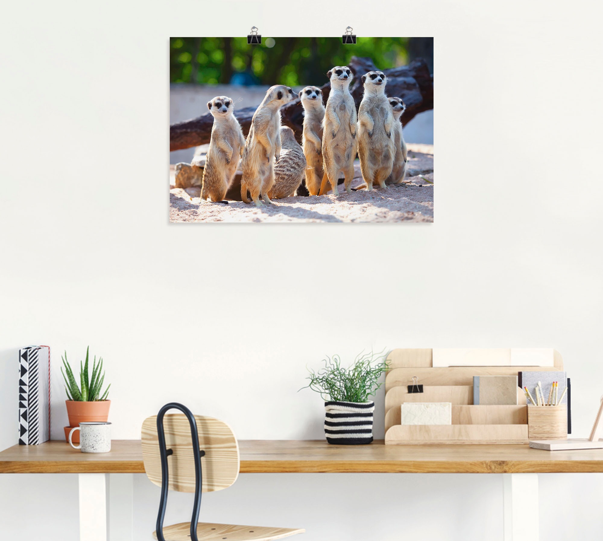 Artland Wandbild »Erdmännchenfamilie«, Wildtiere, (1 St.), als Poster, Wandaufkleber in verschied. Größen