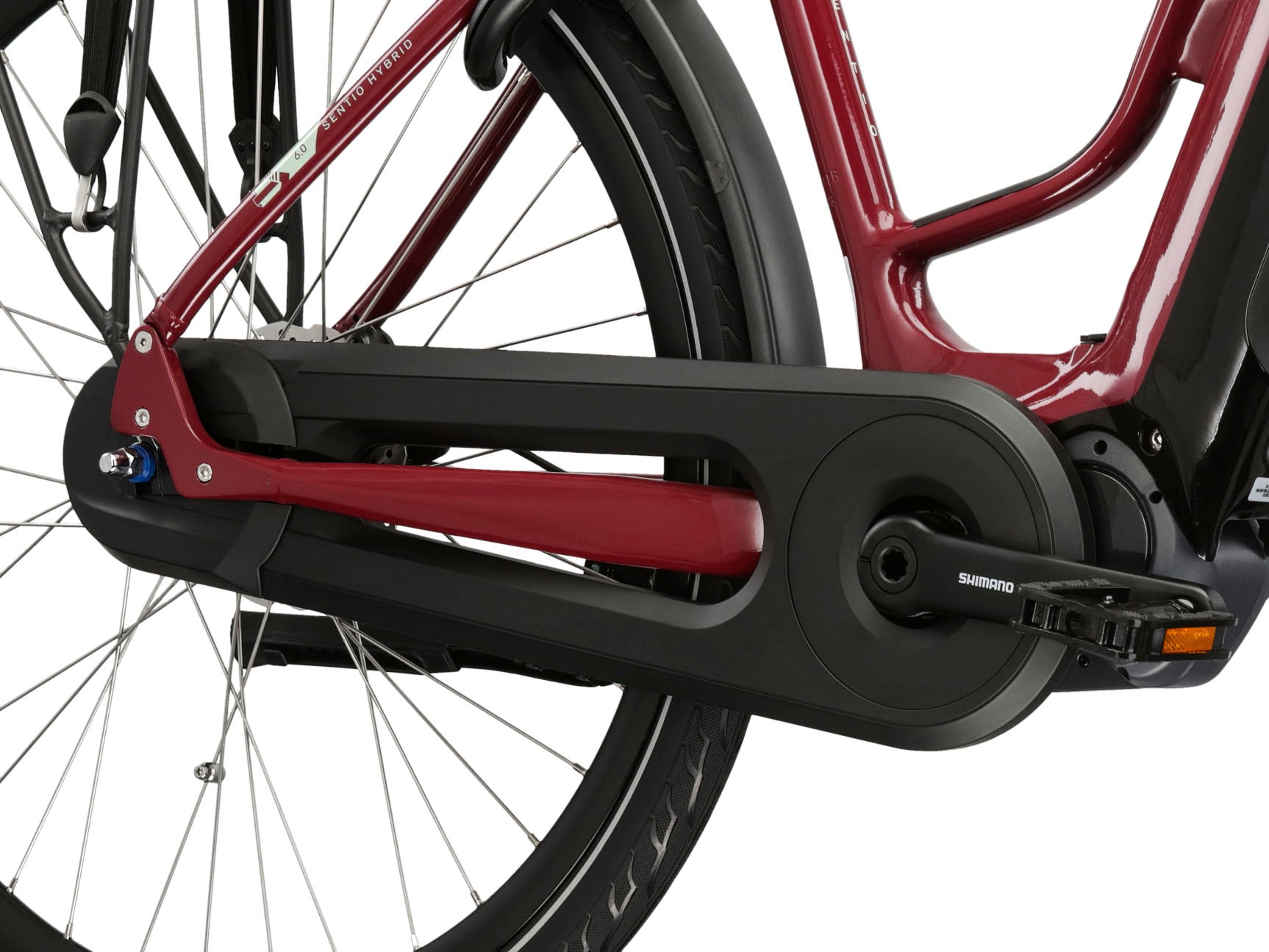 Kross E-Bike »E-Citybike Damen Sentio 6.0 28" rot«, 8 Gang, Shimano, Nexus, Mittelmotor 250 W