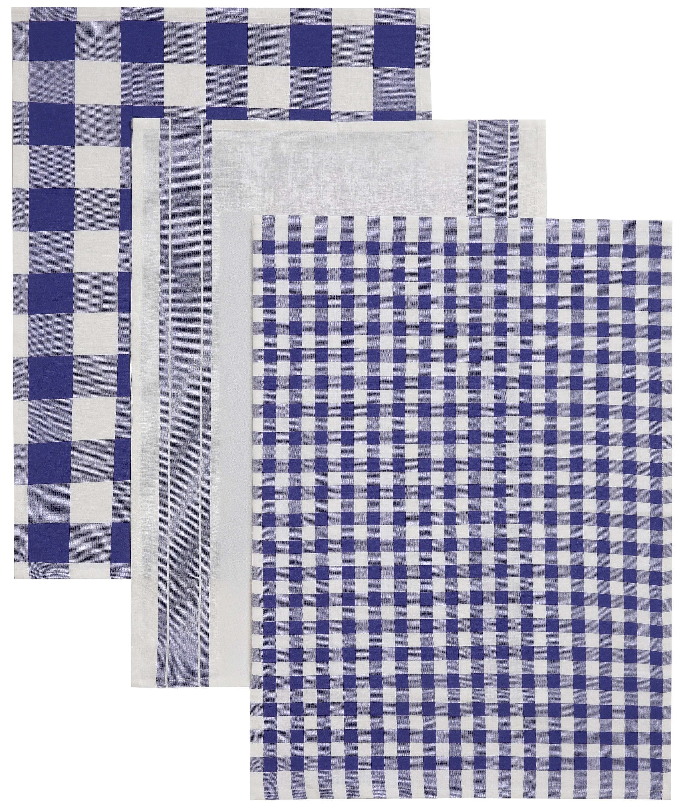 OTTO home Geschirrtuch »Ravven« 100 % Baumwolle, 70 × 50 cm, 3er-Set, Farbauswahl, Karo, Streifen