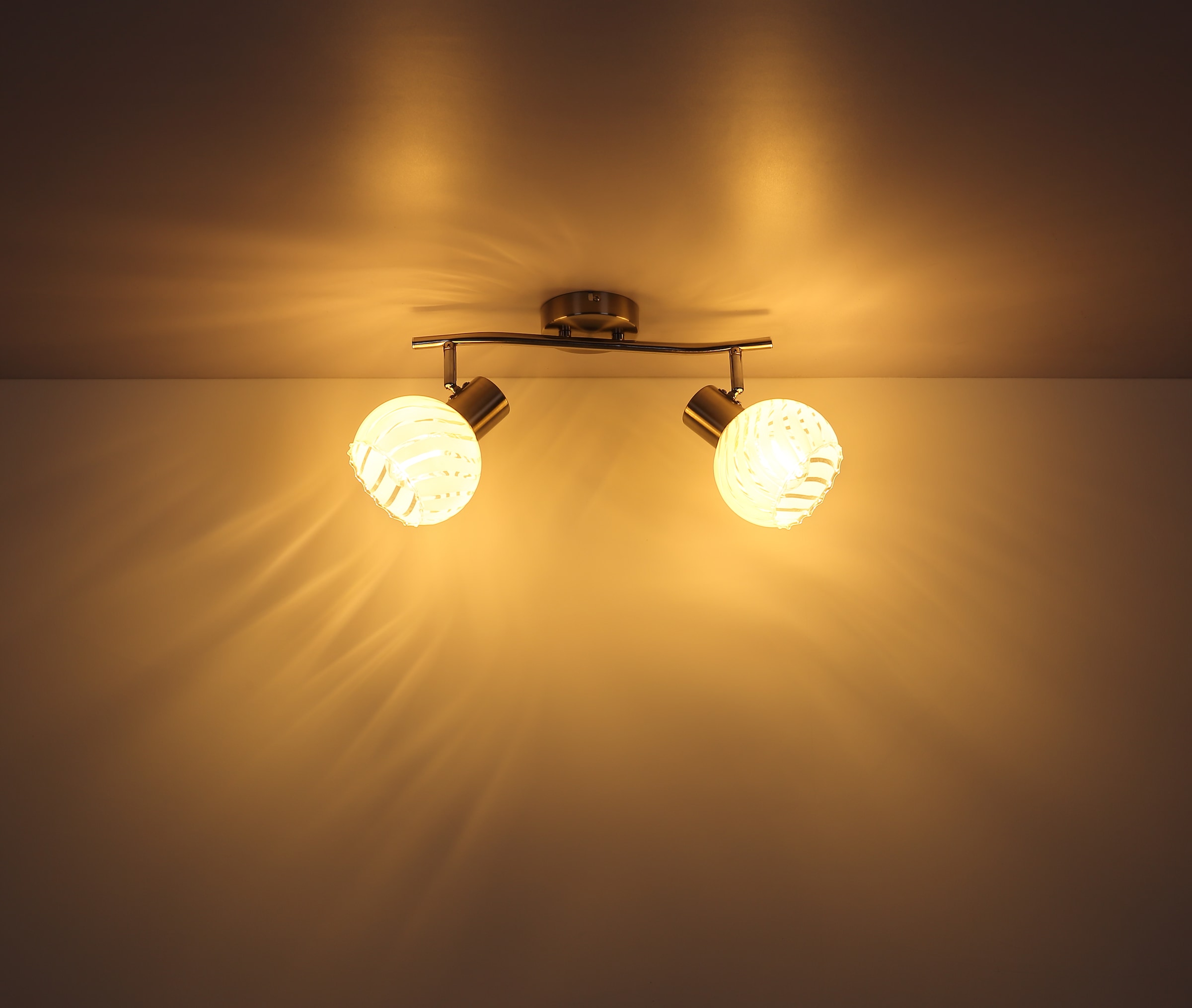 GLOBO LIGHTING Deckenstrahler »WILLY«, Leuchtmittel E27 | ohne Leuchtmittel, Deckenstrahler/Glas klar/Flur/Wohnzimmer