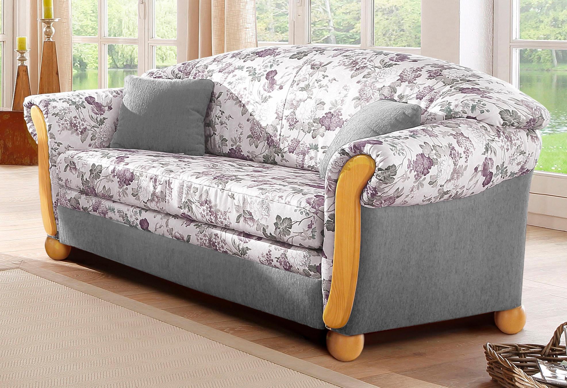Home affaire 2-Sitzer "Milano, Schlafsofa im Landhaus-Stil, bequem, Liegefl günstig online kaufen