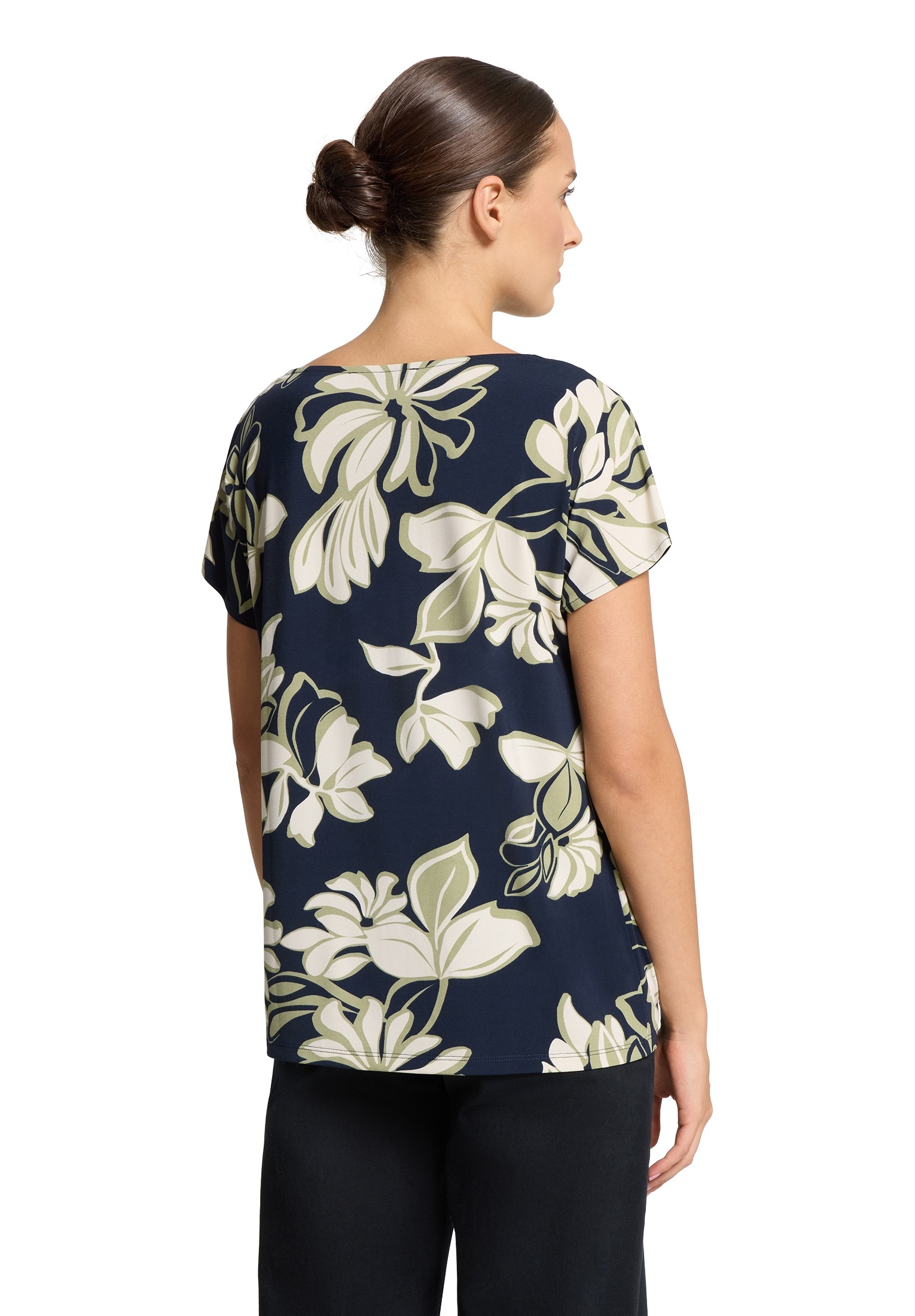 Betty Barclay Kurzarmshirt »Betty Barclay Damen Printshirt mit Wasserfallausschnitt«, (1 tlg.)