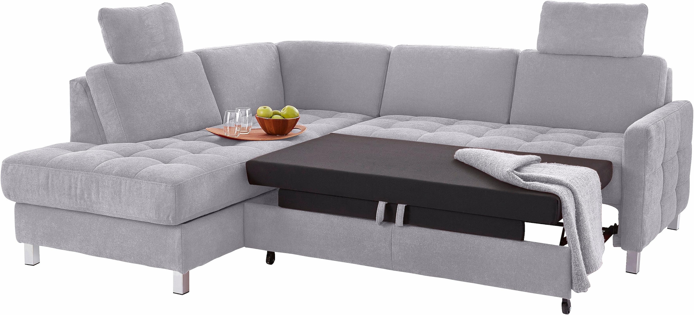 sit&more Ecksofa »Pablo L-Form«, wahlweise mit Bettfunktion