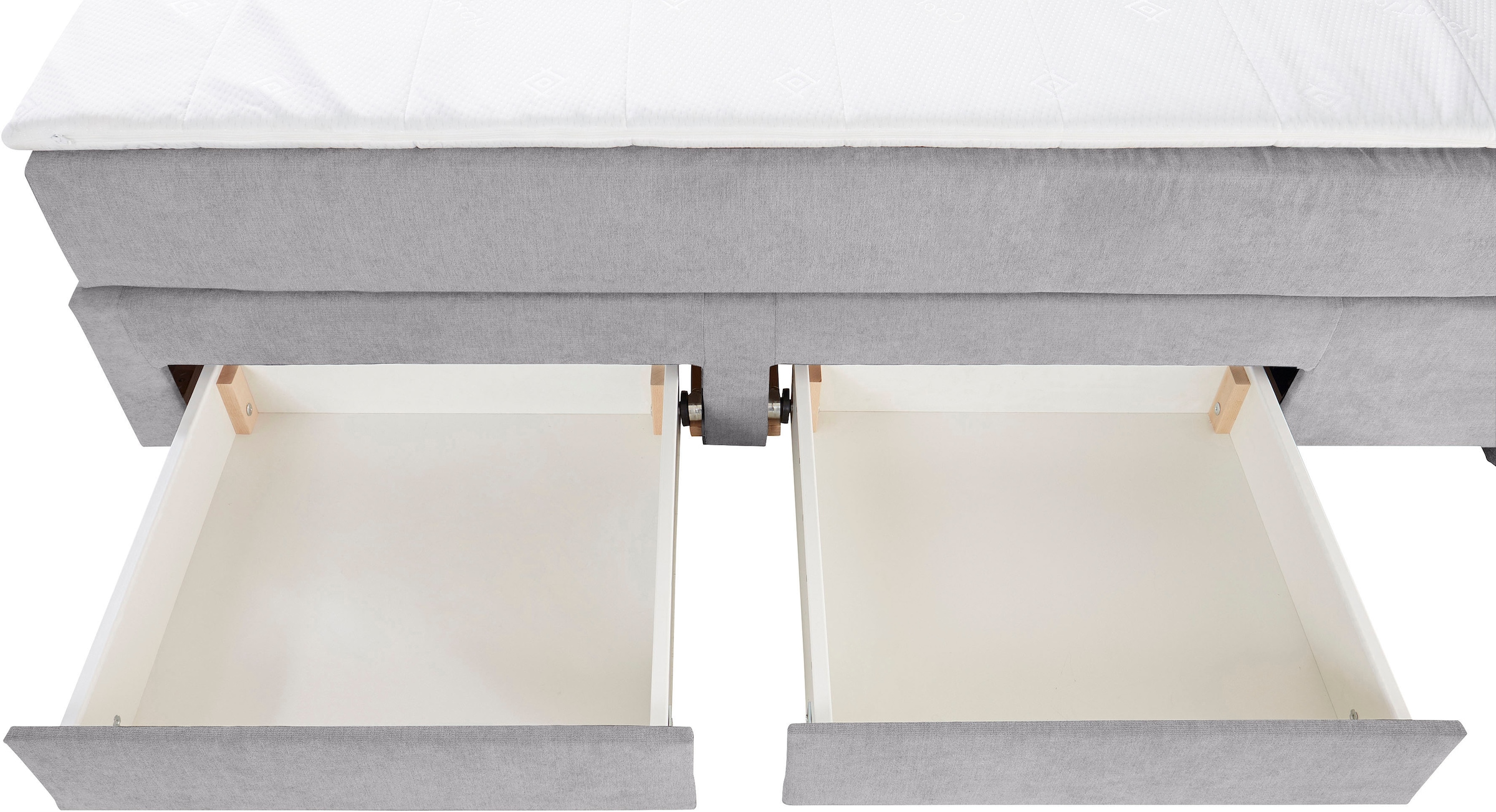 INOSIGN Boxbett »Luan«, Schubkästen, LED-Beleuchtung und Topper, in Breite 120 cm und 180 cm