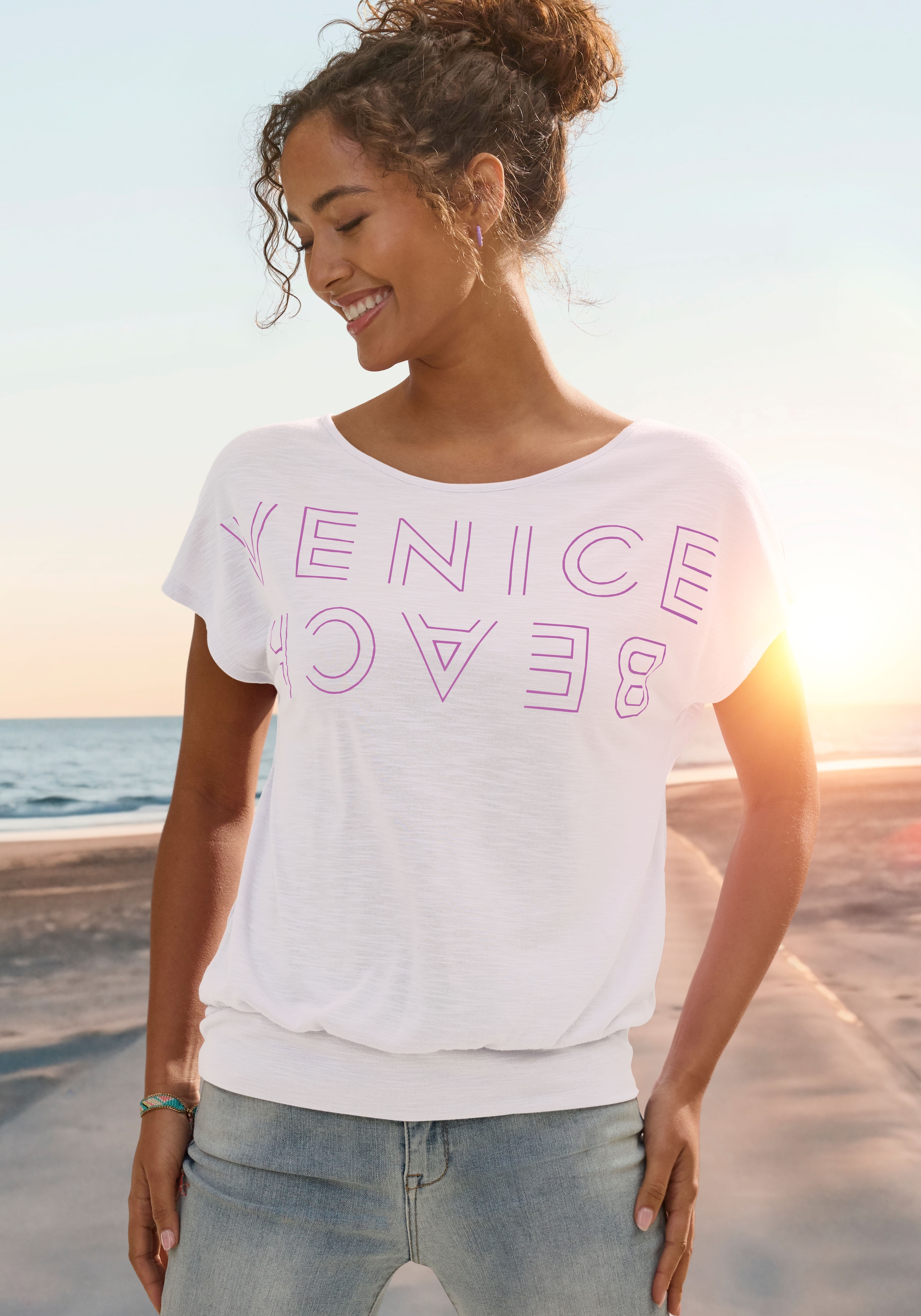 Venice Beach Rundhalsshirt, mit Logoprint, T-Shirt, sommerlich-sportlicher günstig online kaufen