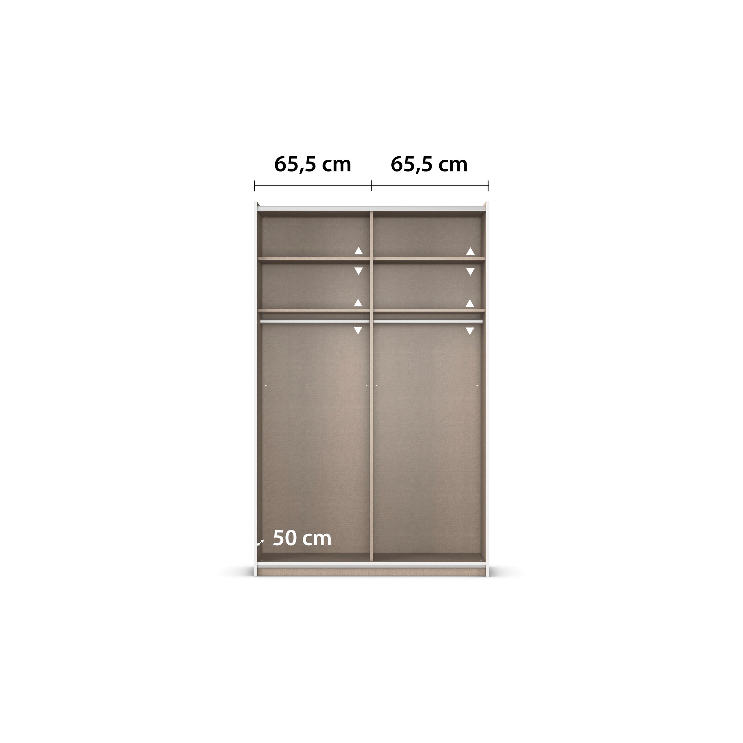 rauch Schwebetürenschrank »Kleiderschrank Schrank Garderobe Schlafzimmerschrank OXFORD«, (in 3 verschiedenen Ausstattungen BASIC/CLASSIC/PREMIUM), mit Griffleisten aus Metall, auch für kleinere Räume MADE IN GERMANY