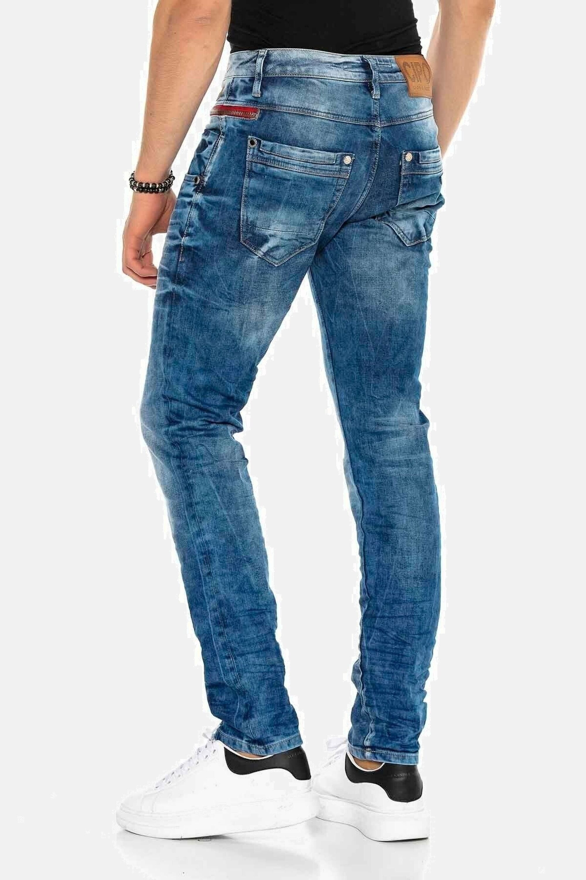 Cipo & Baxx Slim-fit-Jeans »Jeans«, in verwaschenem Design, CD-394