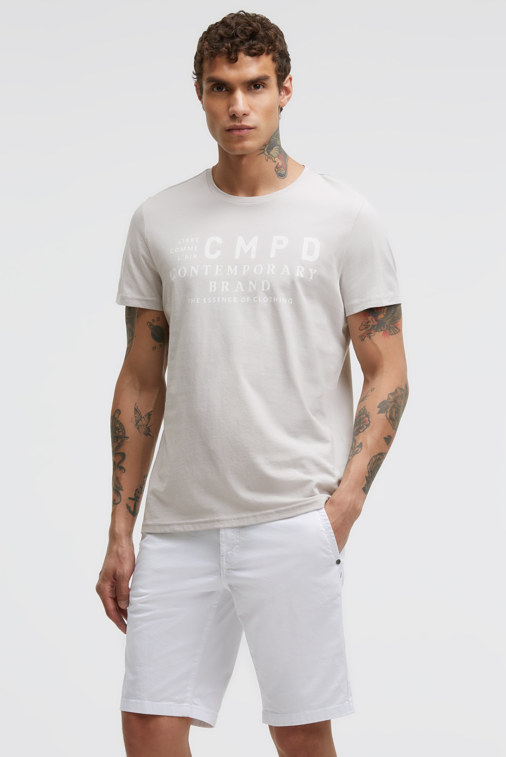 CMPD Rundhalsshirt aus Baumwolle günstig online kaufen