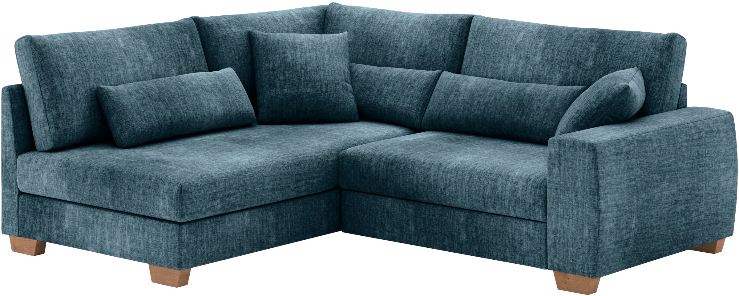 Mr. Couch Ecksofa »Helena L-Form, bis 140 kg belastbar«, mit Taschenfederkern, wahlweise mit Bettfunktion