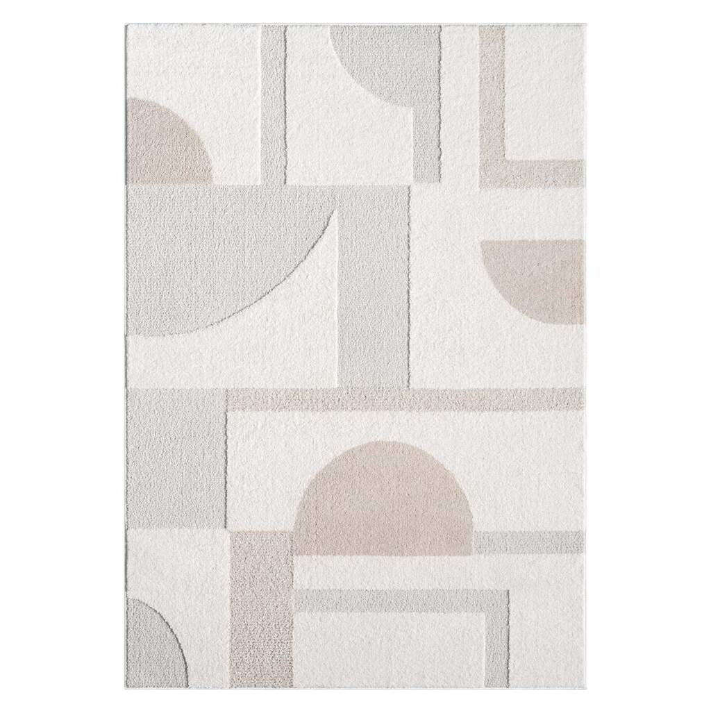 Carpet City Teppich »LOUNGE 9992«, rechteckig, 15 mm Höhe, Kurzflor-Teppich Modern, Hoch-Tief-Struktur, Wohnzimmer, Schlafzimmer