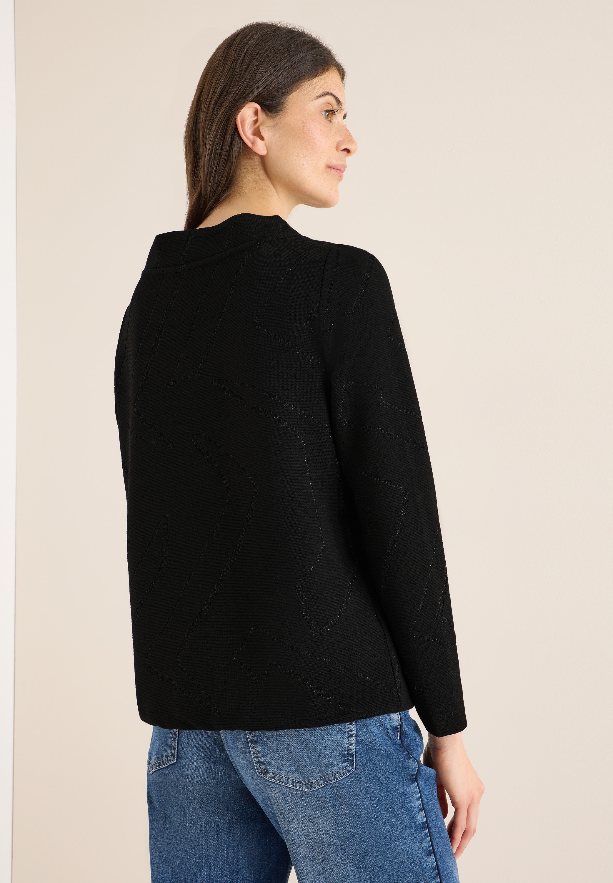 Cecil Langarmshirt aus softem Materialmix günstig online kaufen