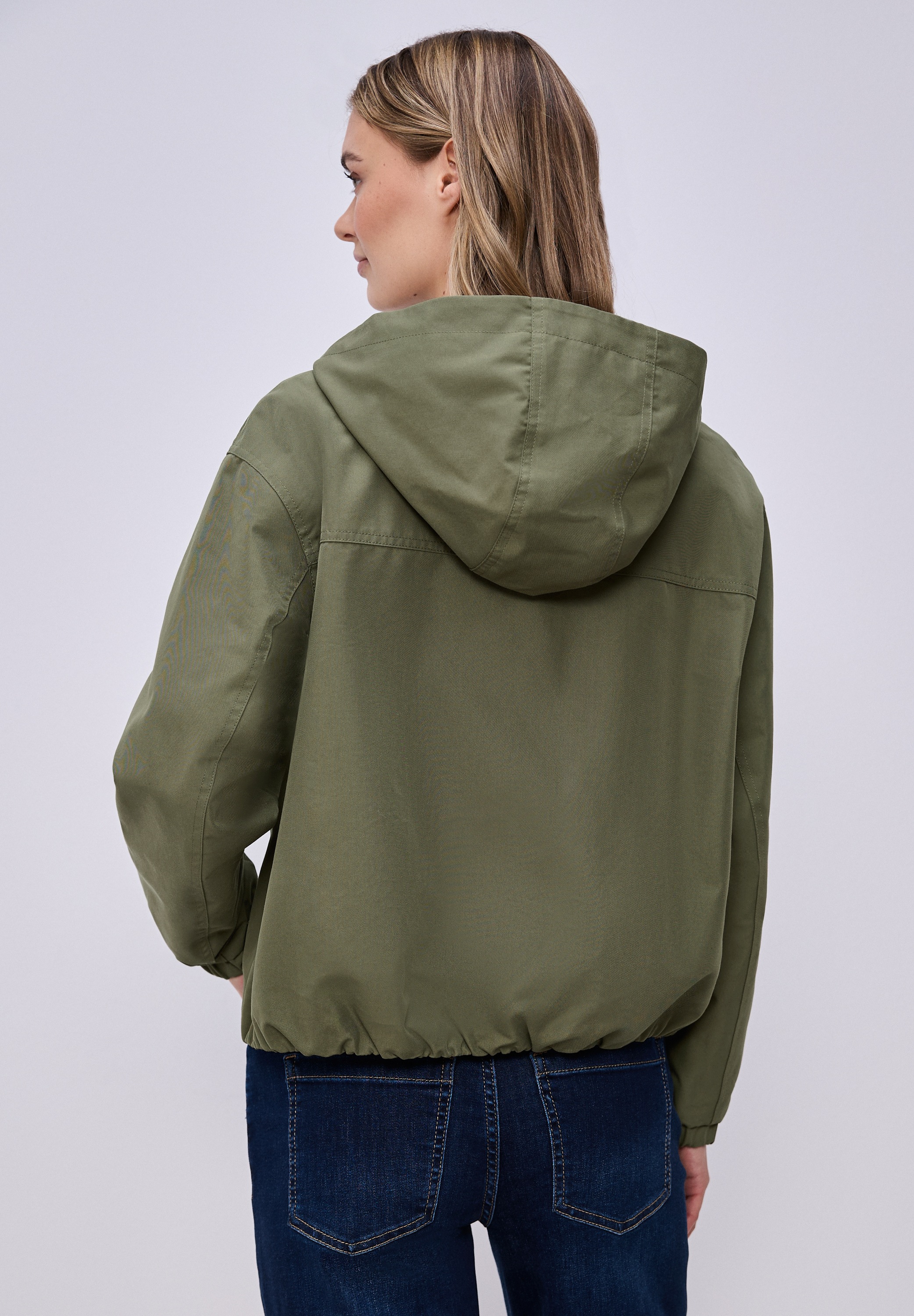 STREET ONE Kurzjacke mit Kapuze im soften Baumwoll-Mix günstig online kaufen