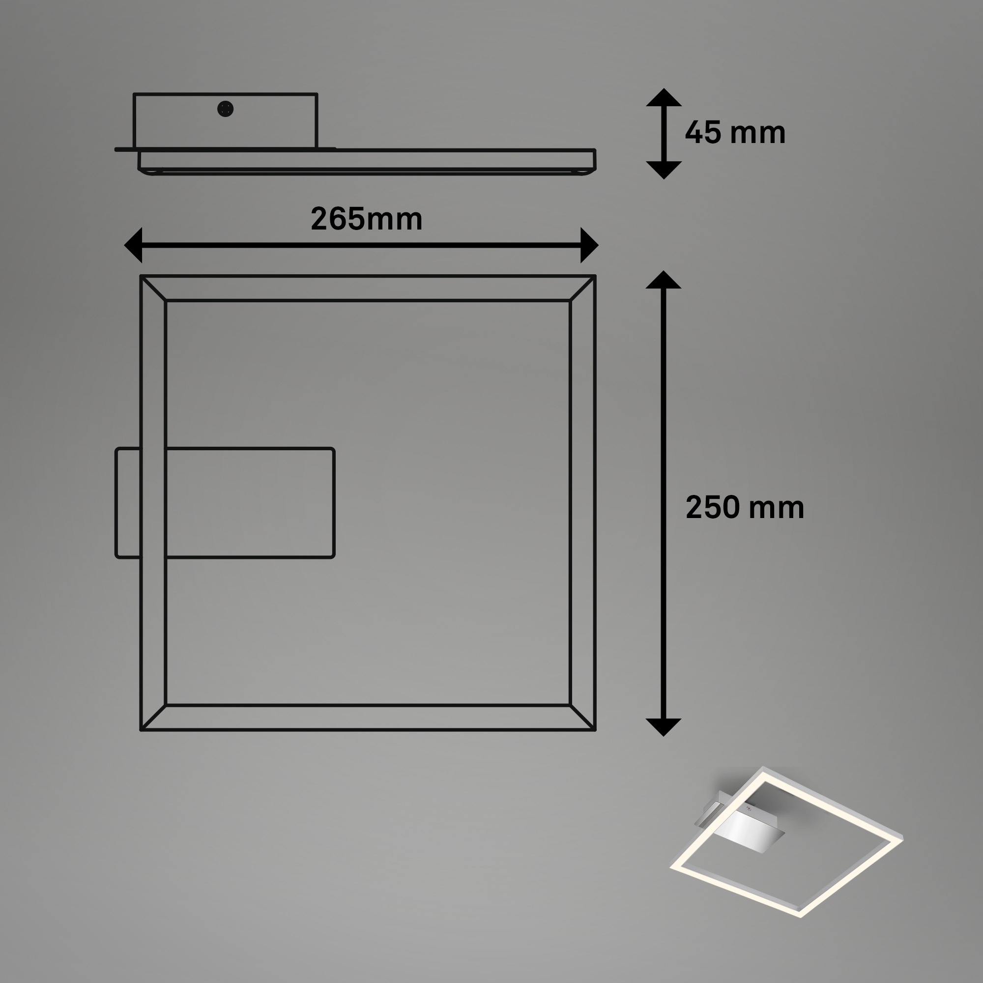 Briloner Leuchten LED Deckenleuchte »Frame NICI«