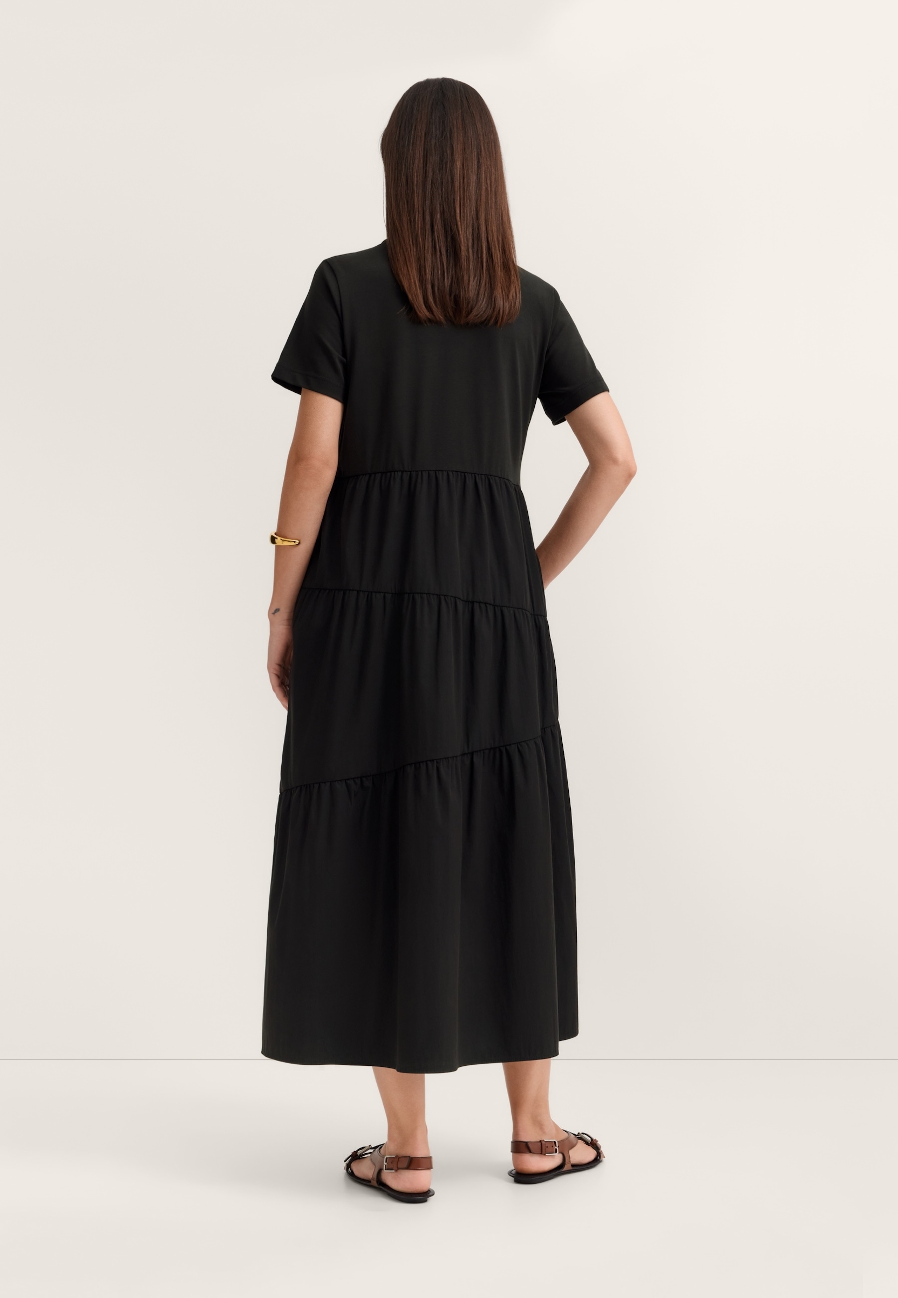 bugatti Sommerkleid »Materialmix« mit asymmetrischen Raffungen