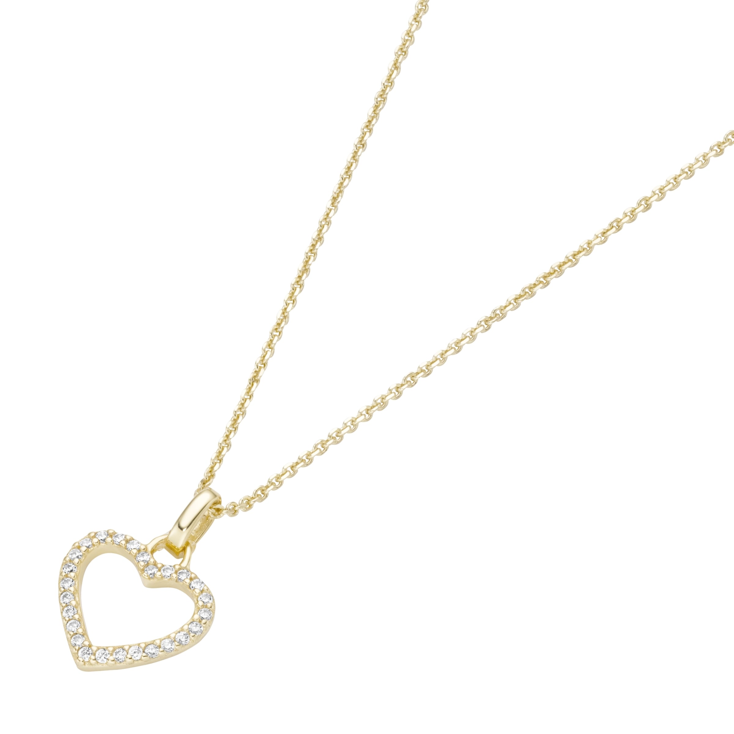 Luigi Merano Herzkette »Anhänger Herz mit Brillanten, Gold 585«