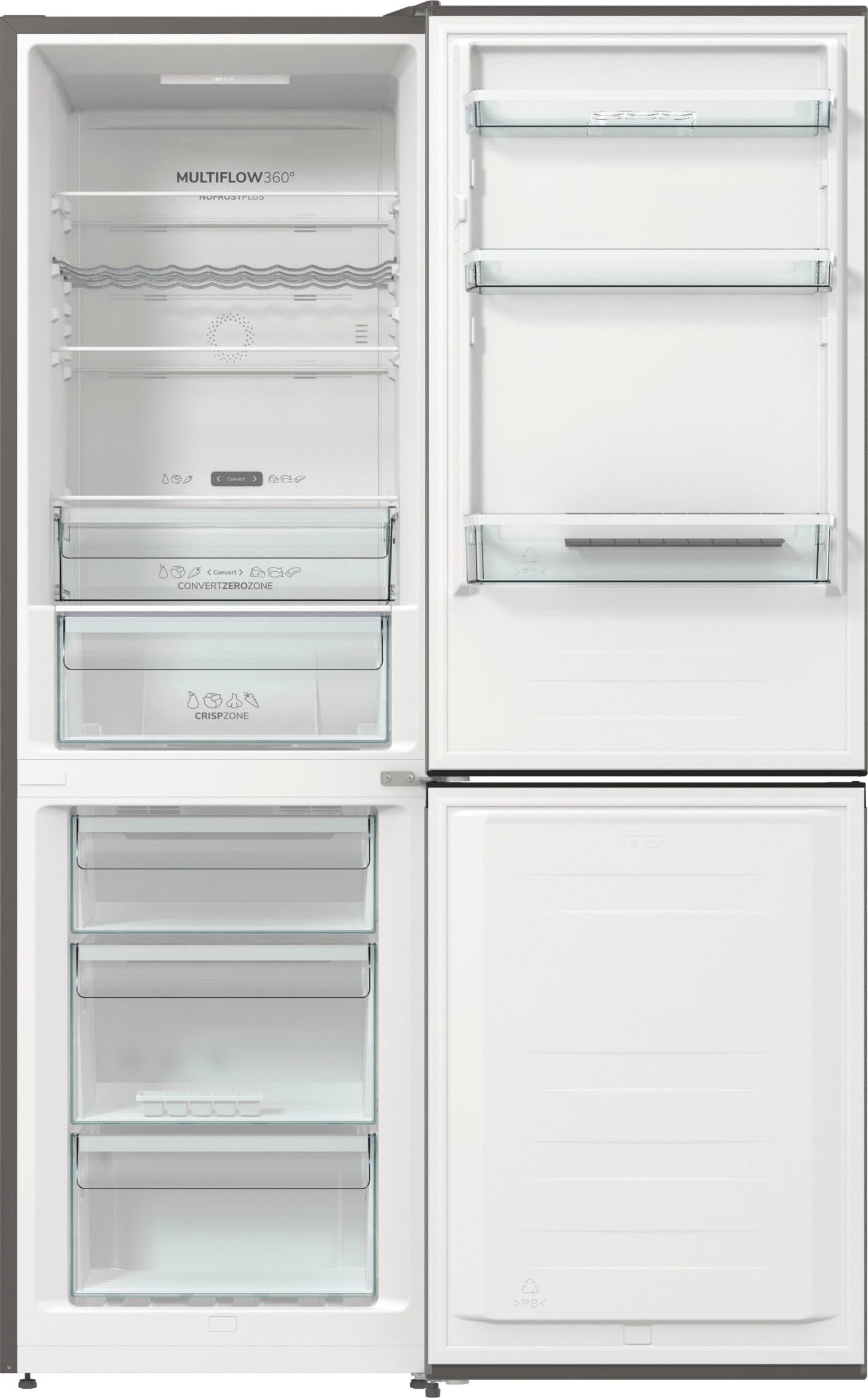 GORENJE Kühl-/Gefrierkombination, NK79C0DXL, 185 cm hoch, 60 cm breit