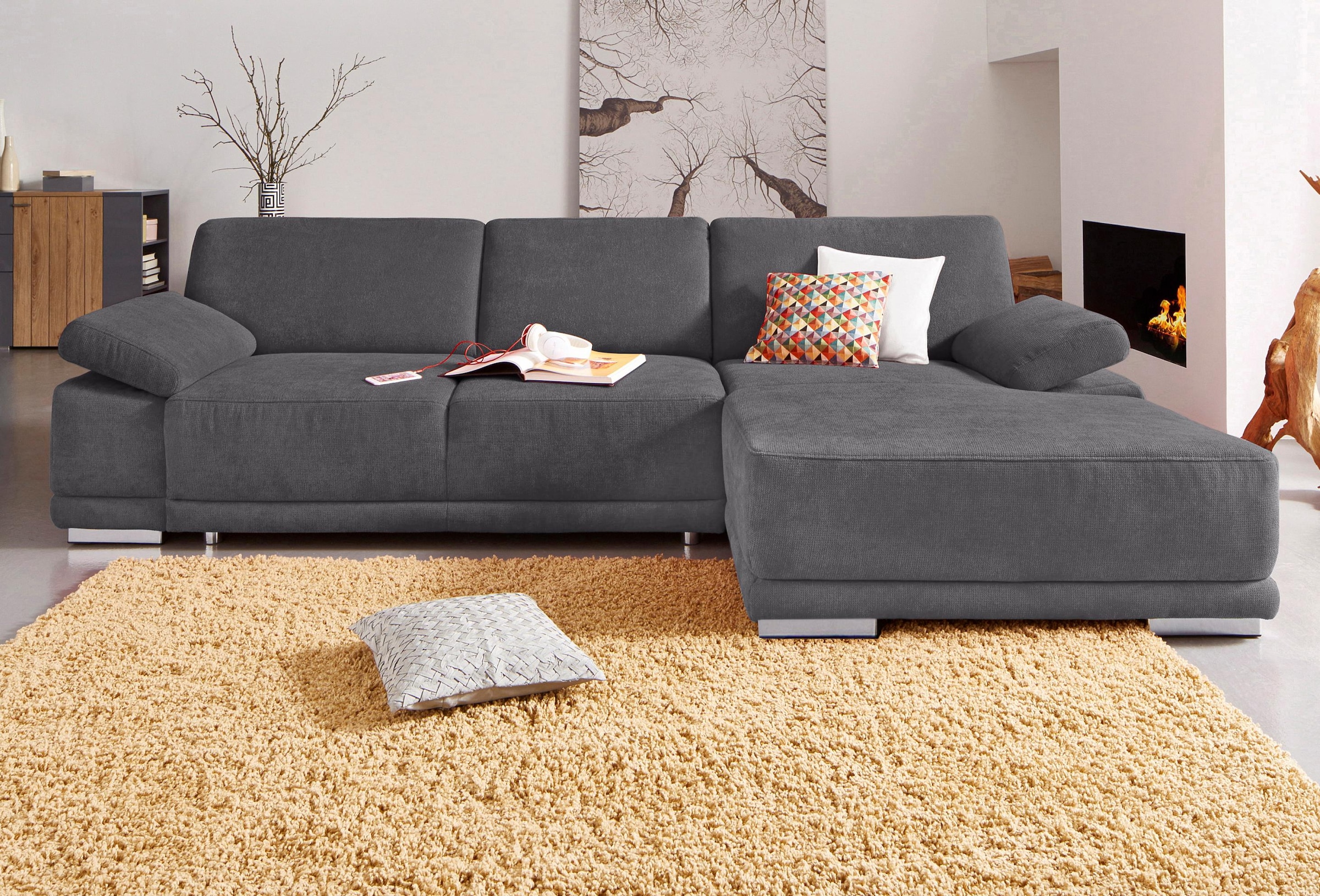 sit&more Ecksofa "Coria L-Form" mit XL-Recamiere, wahlweise mit Schlaffunktion