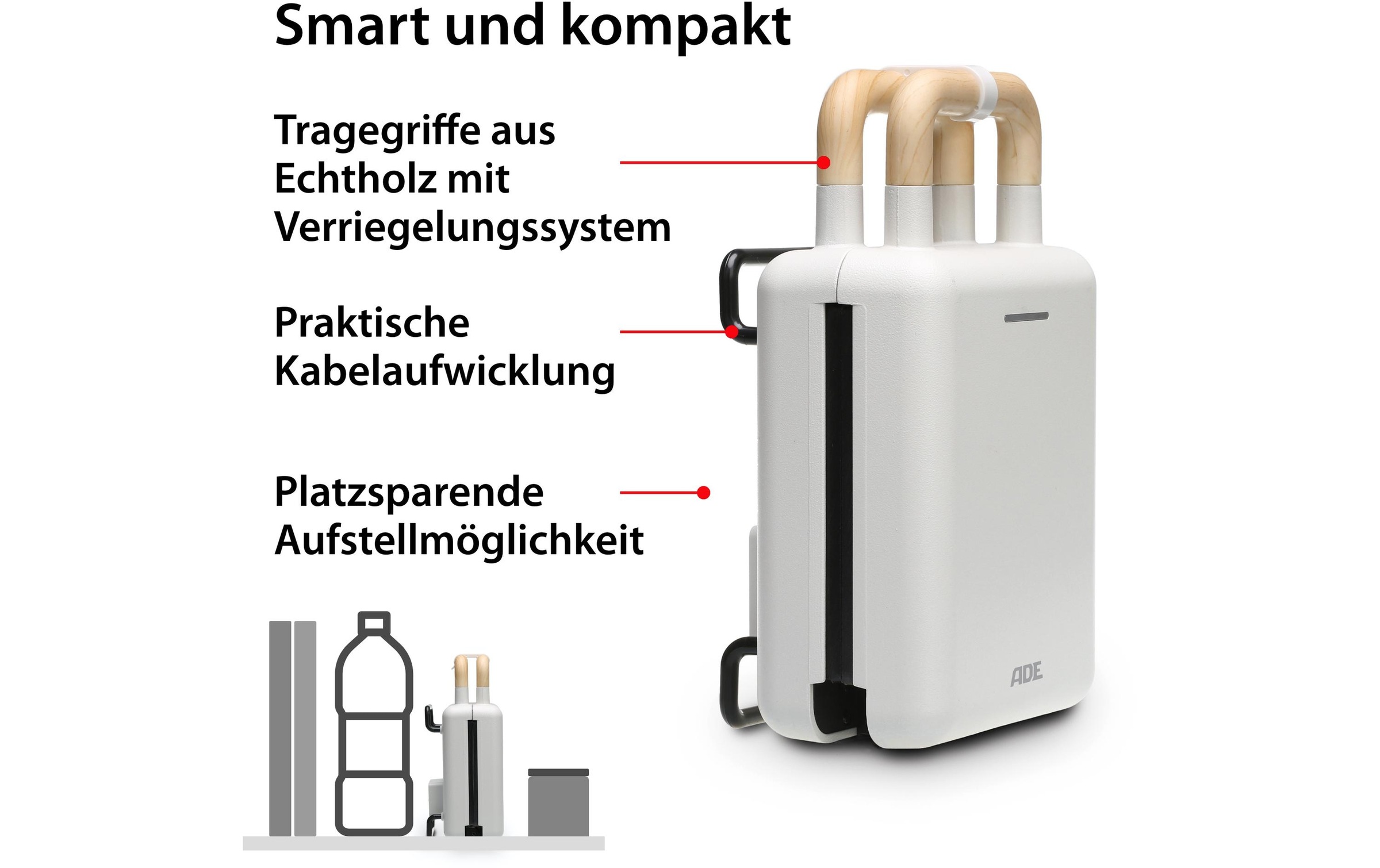 ADE Waffeleisen »Weiss« 600 W