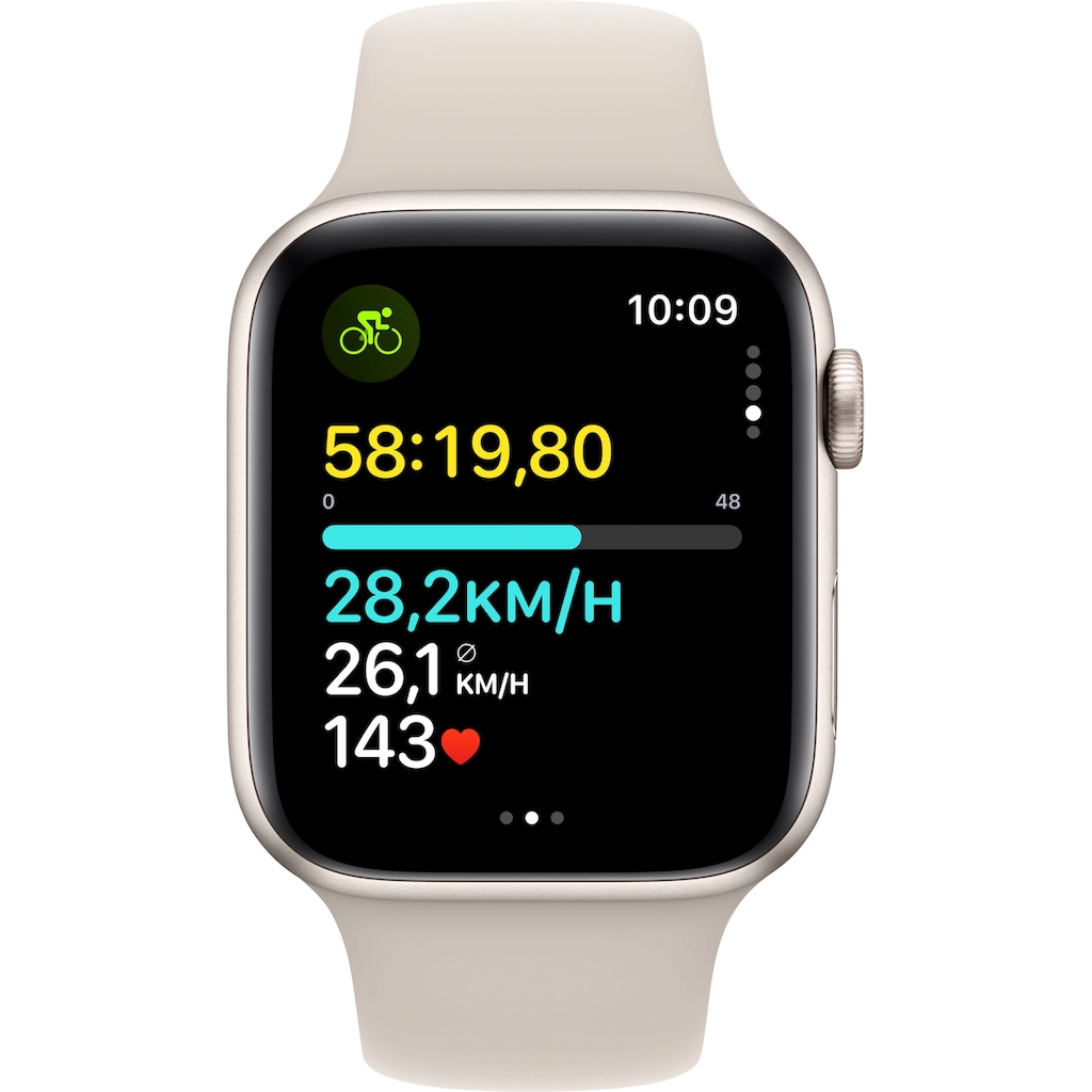 Apple Smartwatch »Watch SE GPS 44 mm Aluminium M/L«, (Watch OS 10)