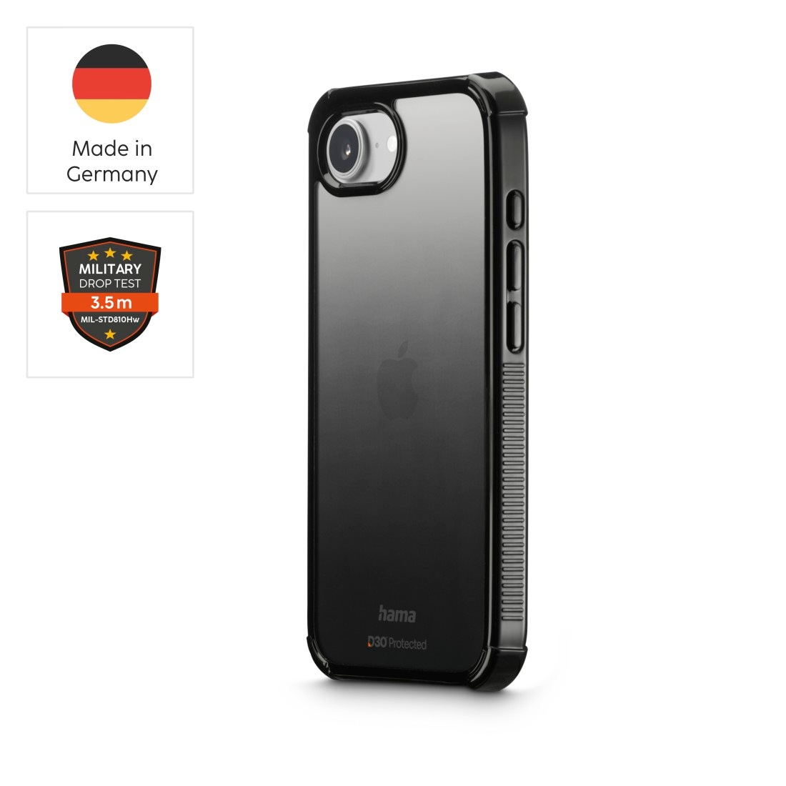 Hama Handyhülle »Handyhülle "Extreme Protect" für Apple iPhone 16e, Schwarz« Apple iPhone 16e kratzfest